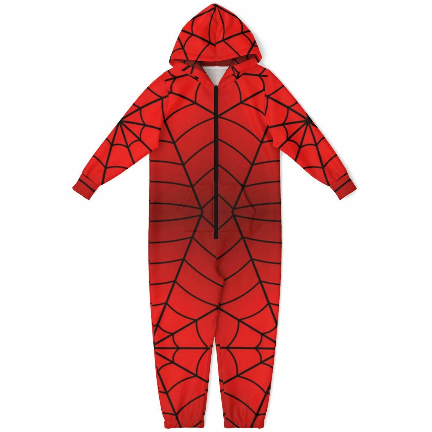 Crimson Spider Web Kids' Jumpsuit