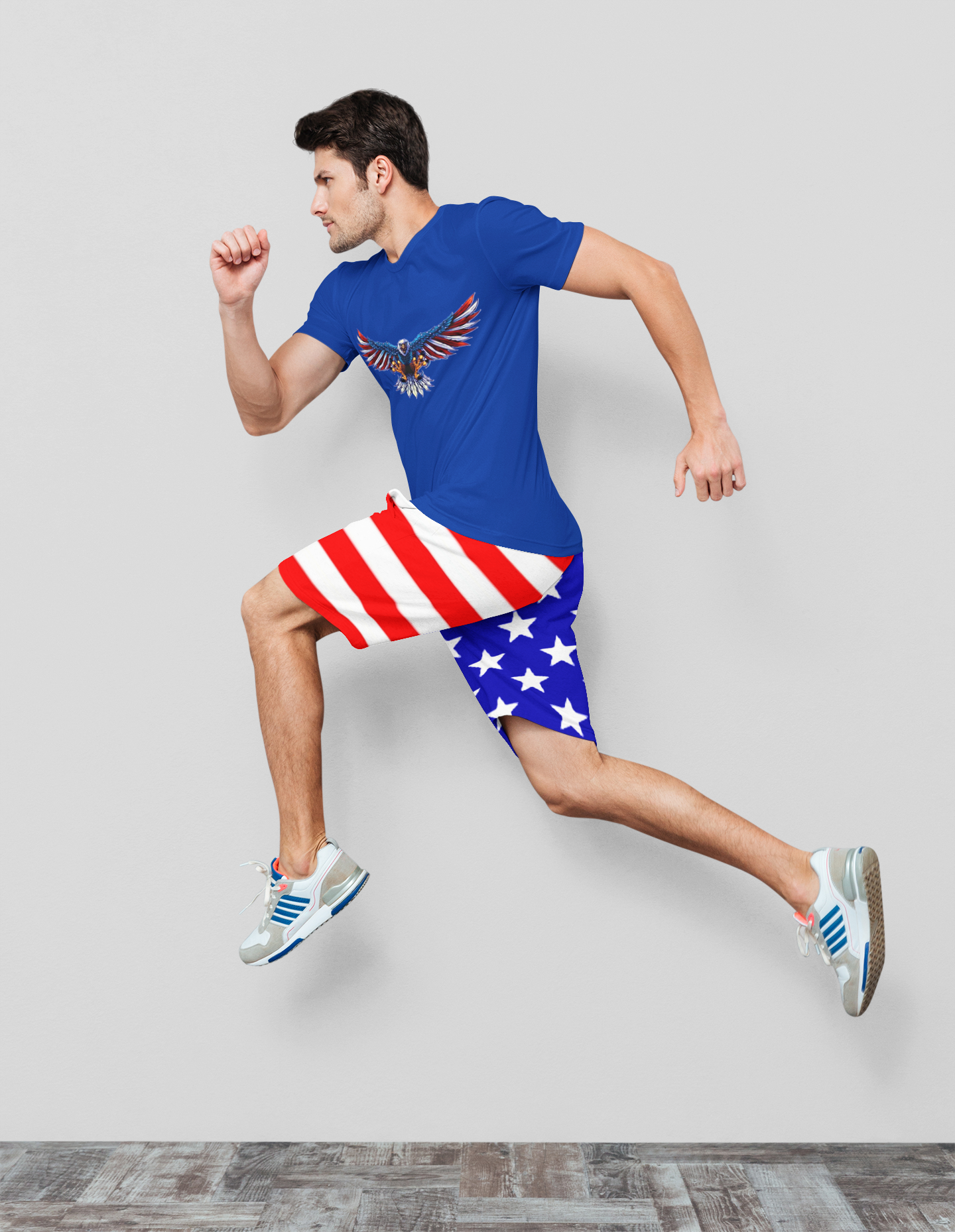 American Flag Men's Mid-Length Shorts