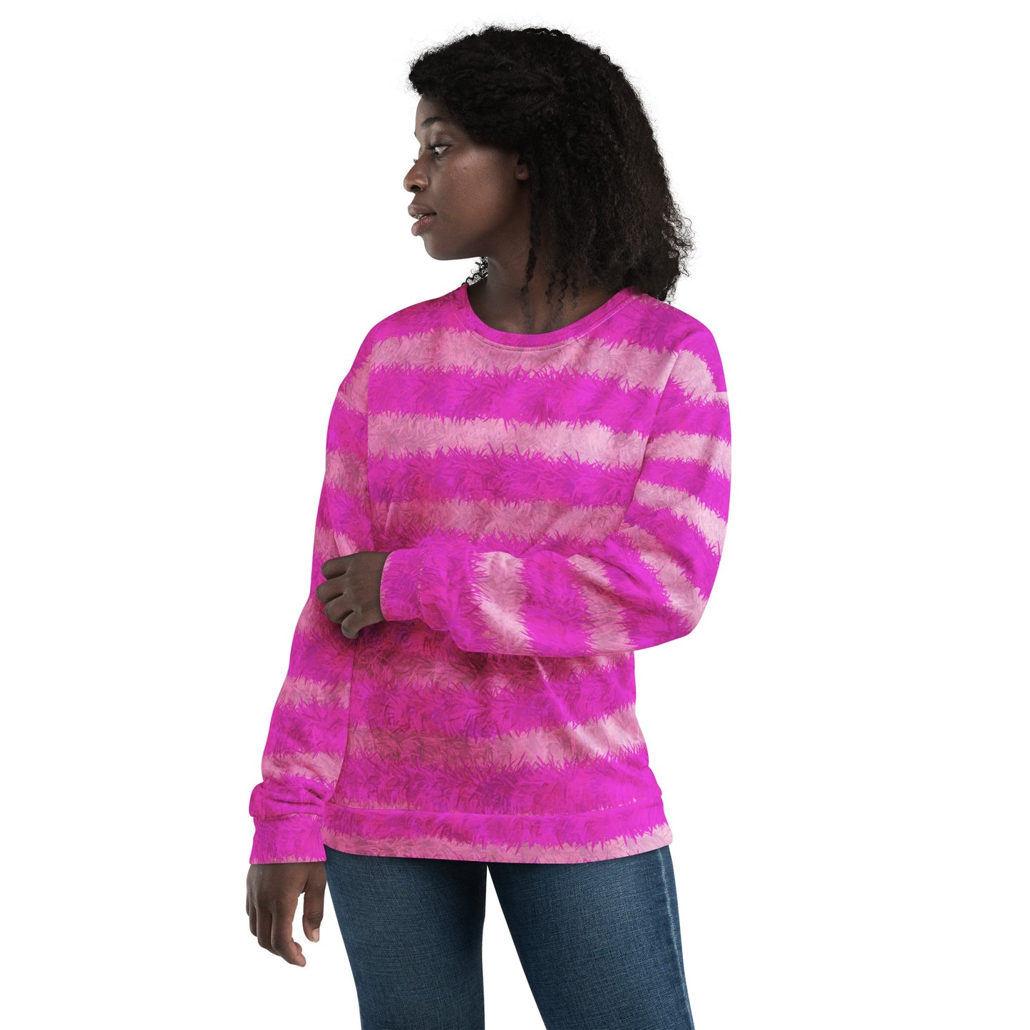 Cheshire Cat Inspired Fur Pattern Unisex Sweatshirt