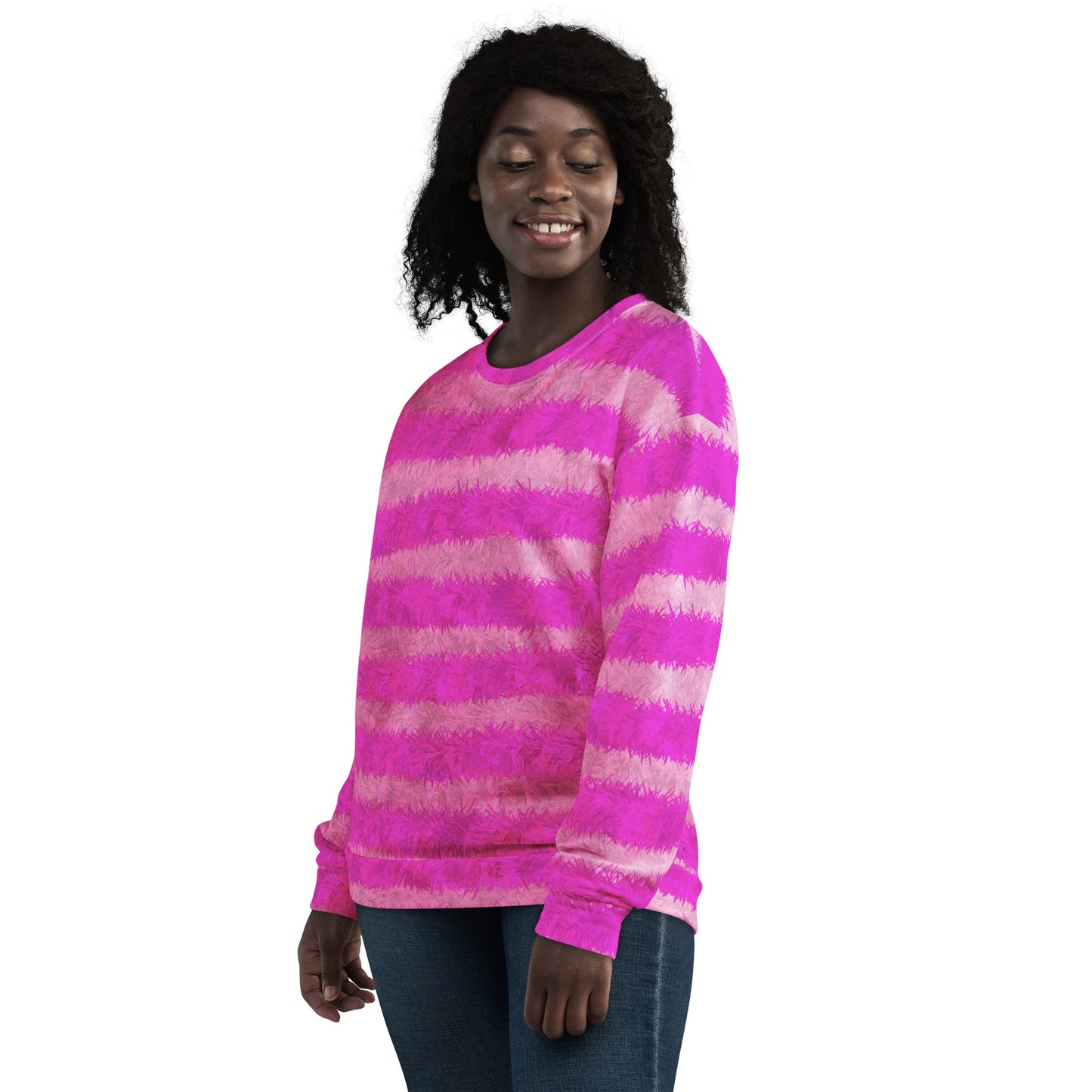 Cheshire Cat Inspired Fur Pattern Unisex Sweatshirt