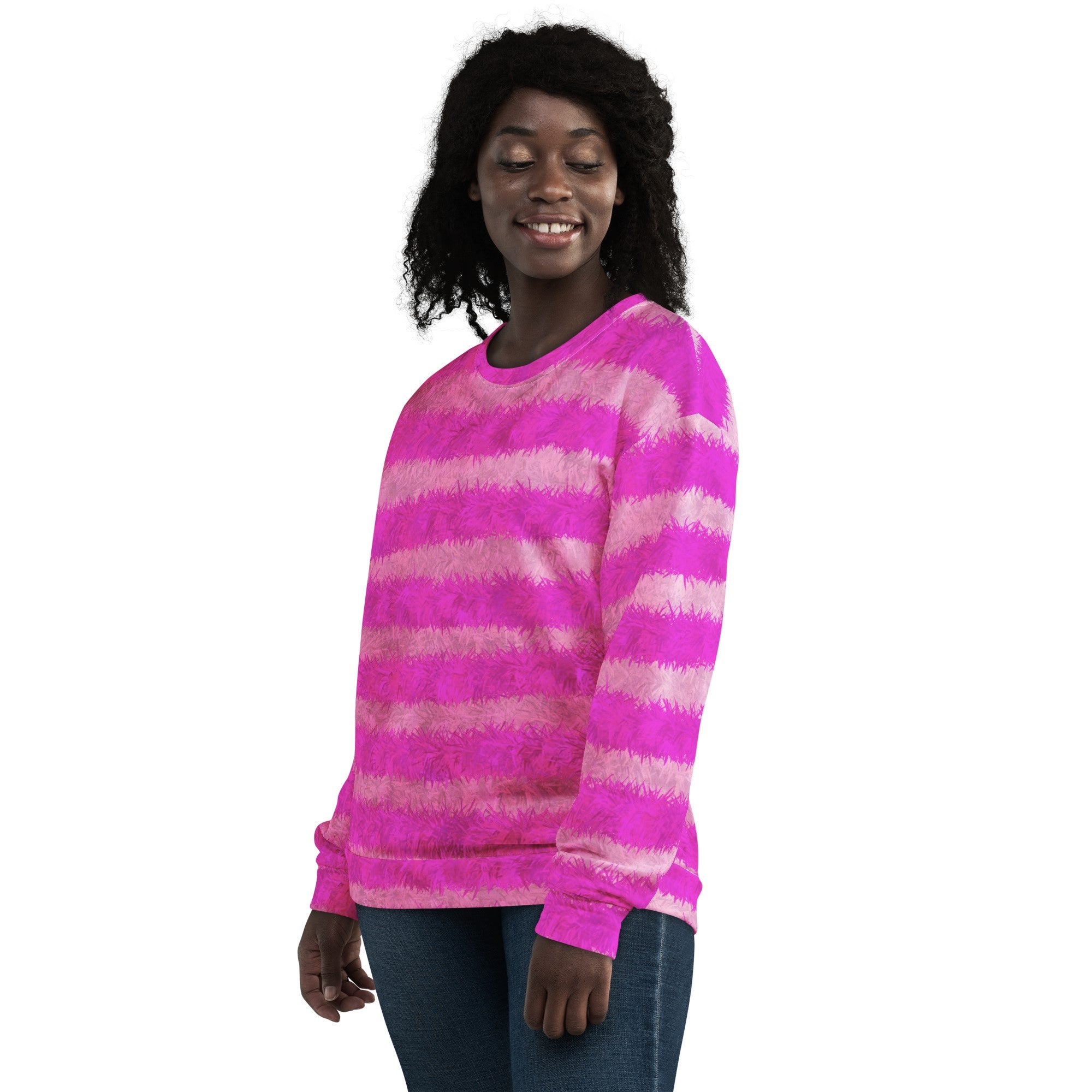Cheshire Cat Inspired Fur Pattern Unisex Sweatshirt