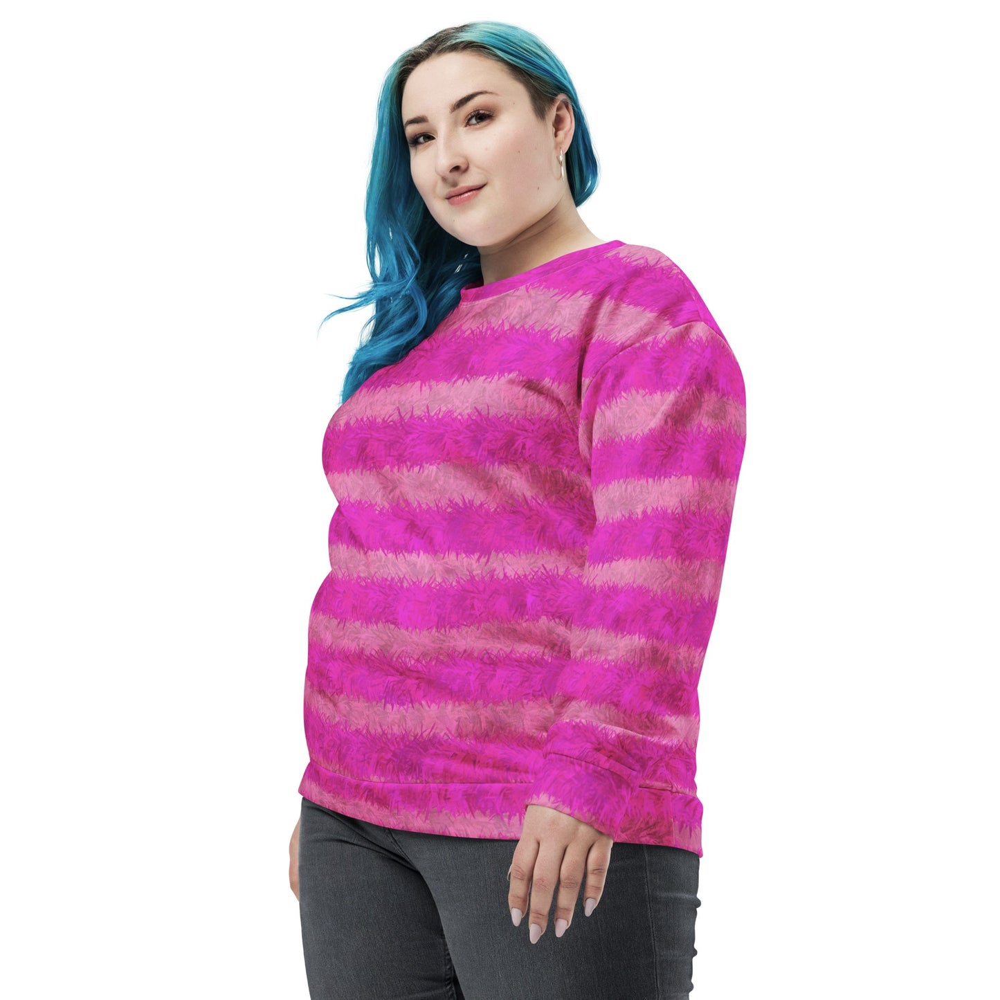 Cheshire Cat Inspired Fur Pattern Unisex Sweatshirt