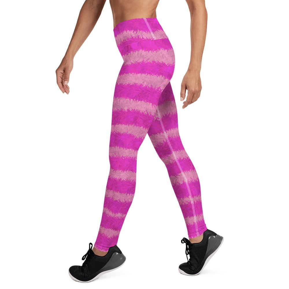 Cheshire Cat Inspired Fur Print Yoga Leggings