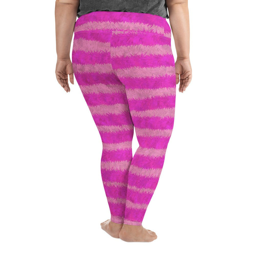 Cheshire Cat Inspired Fur Print Plus Size Leggings