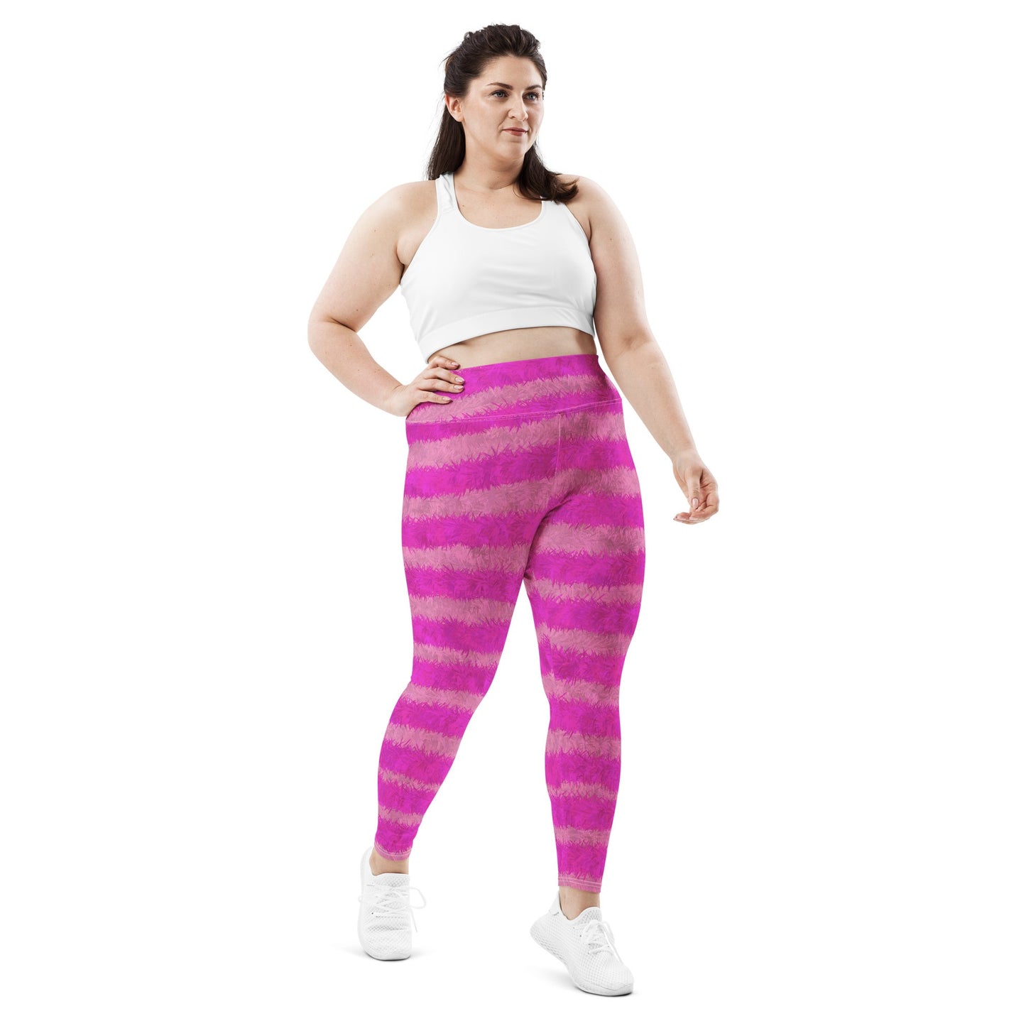 Cheshire Cat Inspired Fur Print Plus Size Leggings