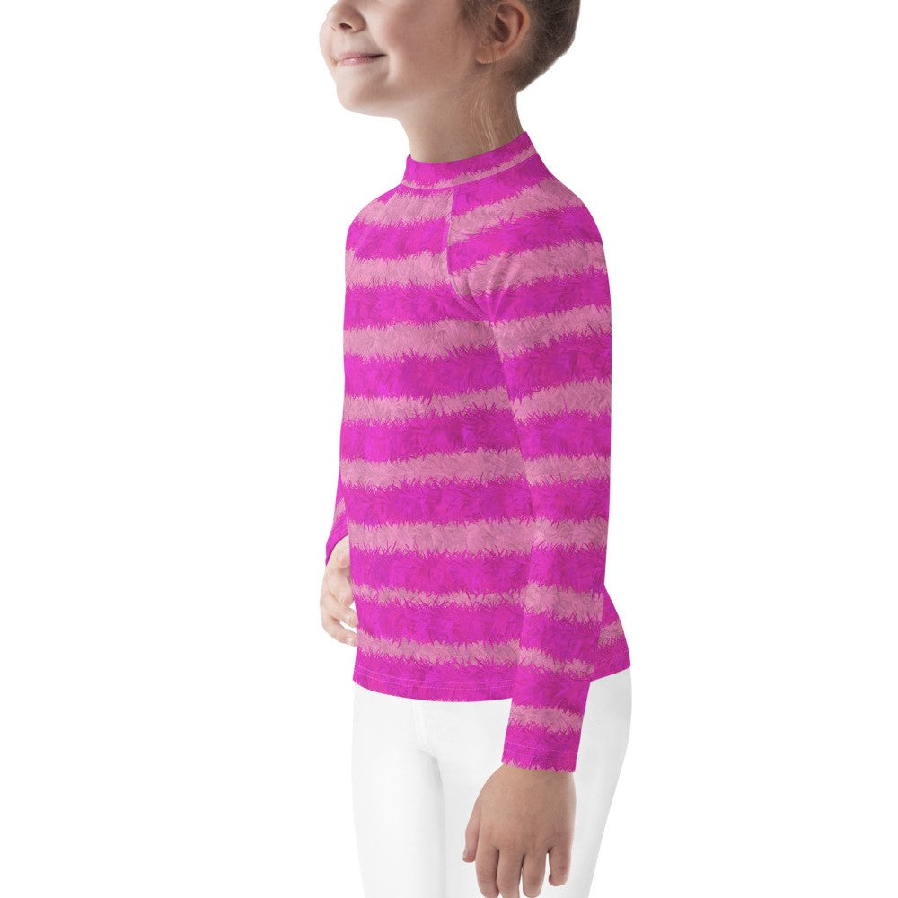 Cheshire Cat Inspired Fur Print Kids' Rash Guard