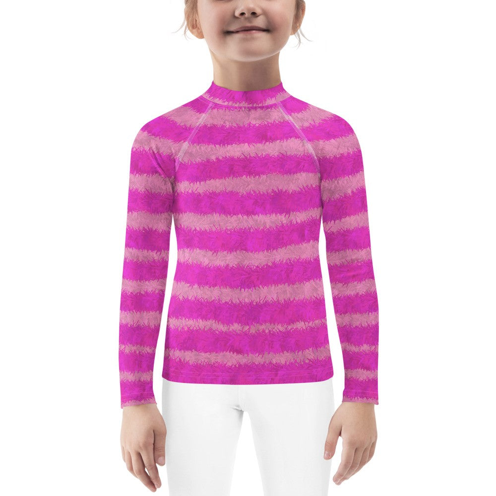 Cheshire Cat Inspired Fur Print Kids' Rash Guard