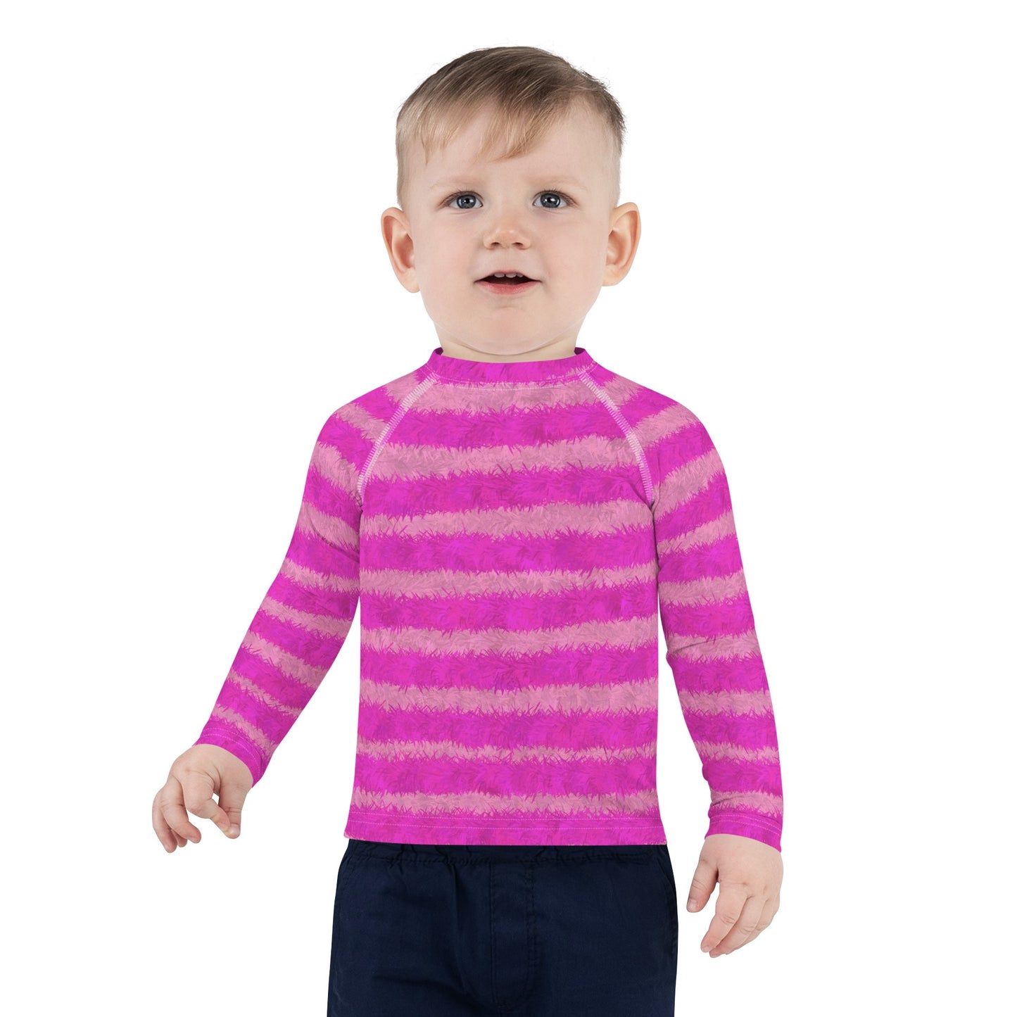 Cheshire Cat Inspired Fur Print Kids' Rash Guard