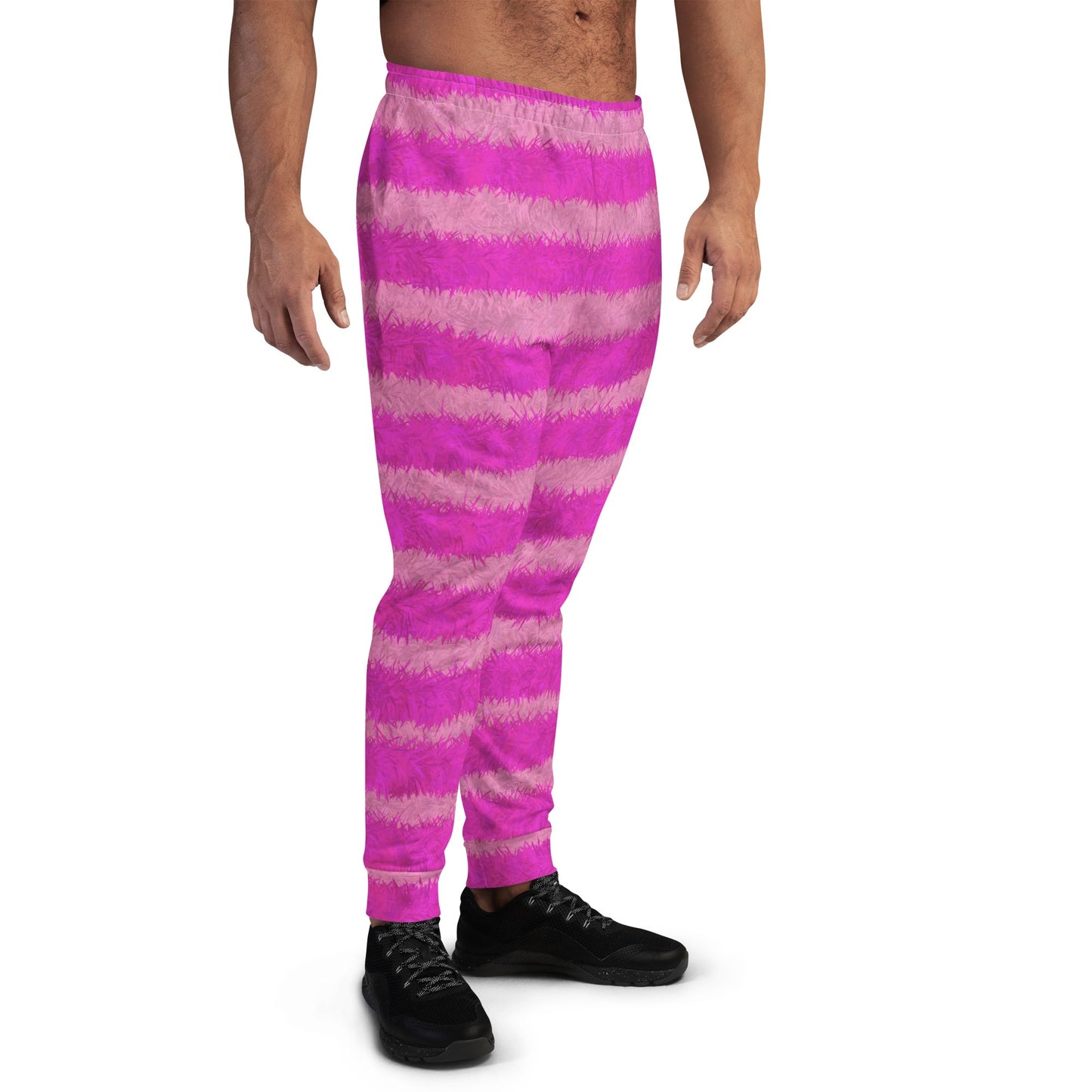 Cheshire Cat Inspired Fur Print Men's Slim Fit Joggers