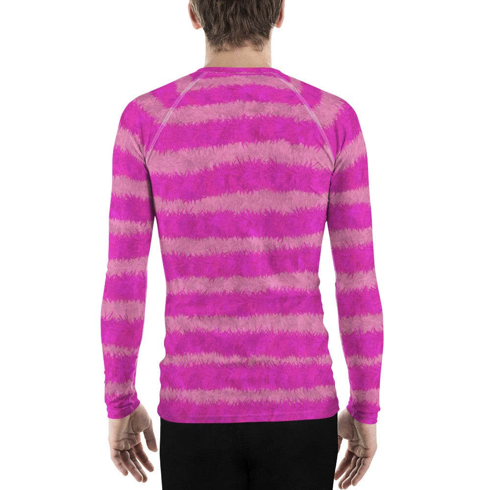 Cheshire Cat Inspired Fur Print Men's Rash Guard