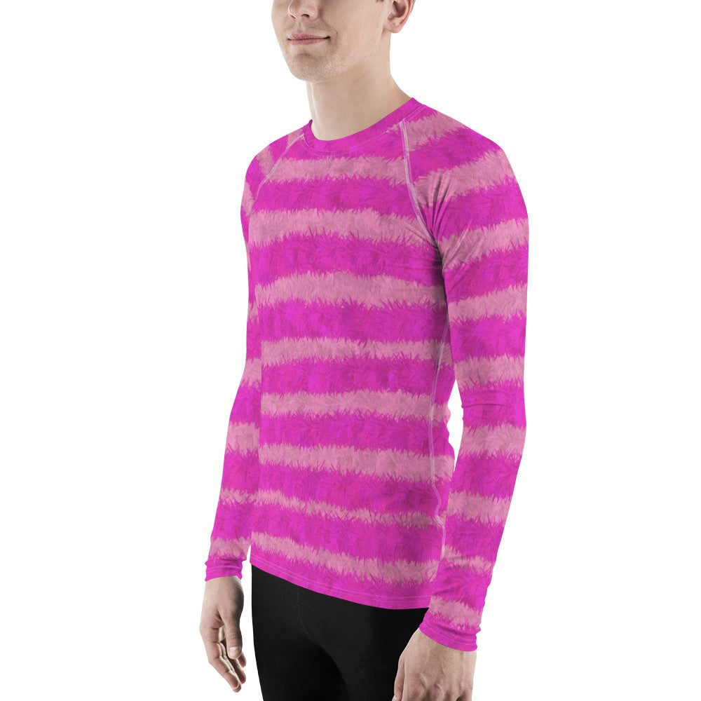 Cheshire Cat Inspired Fur Print Men's Rash Guard