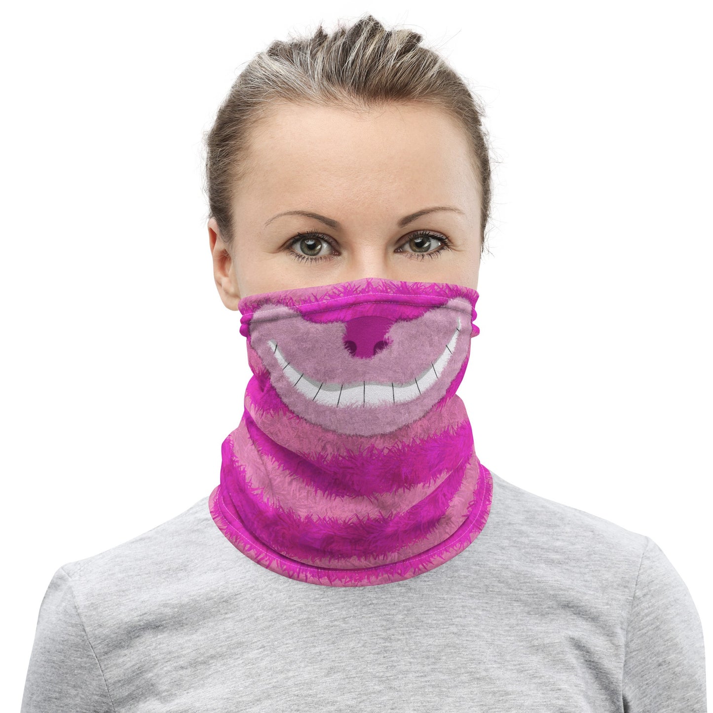 Cheshire Cat Inspired Fur Print Neck Gaiter