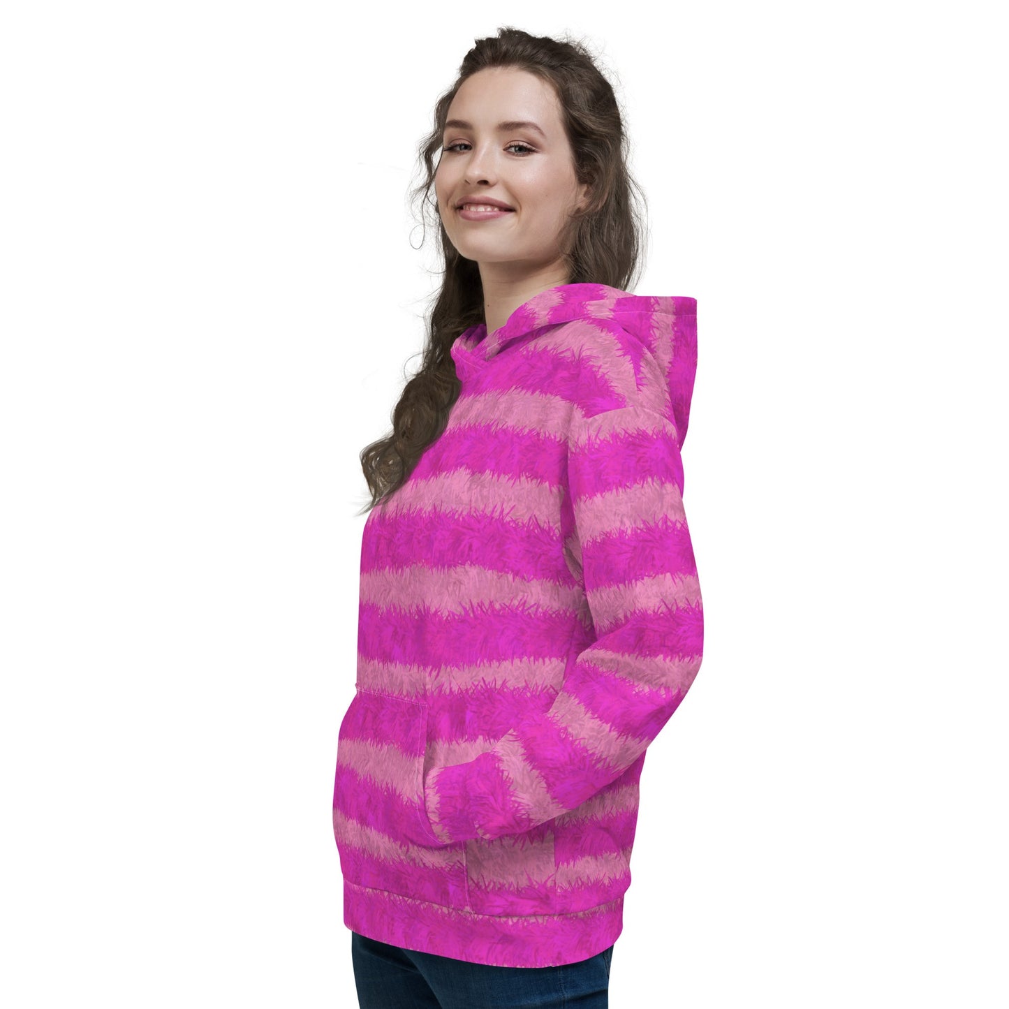 Cheshire Cat Inspired Fur Print Unisex Hoodie