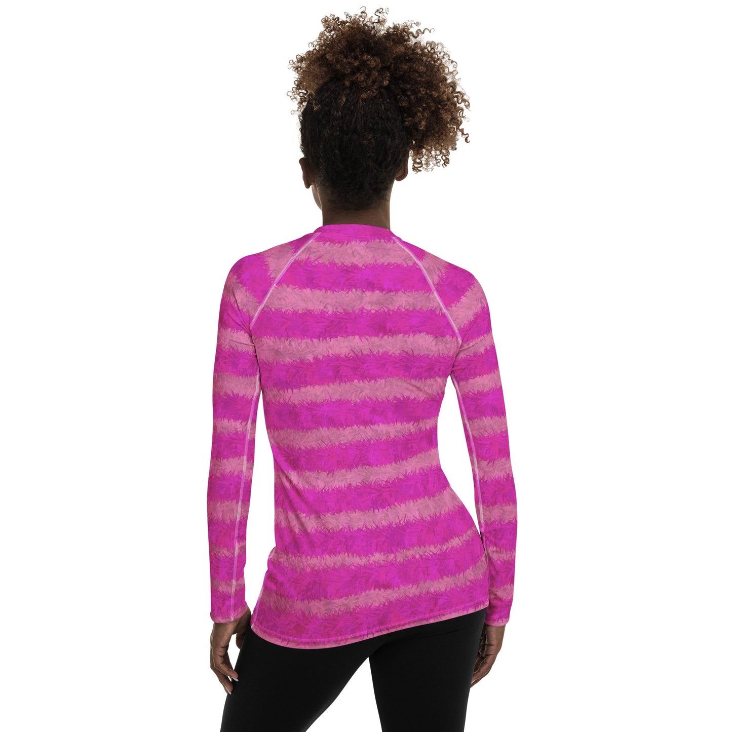 Cheshire Cat Inspired Fur Print Women's Rash Guard