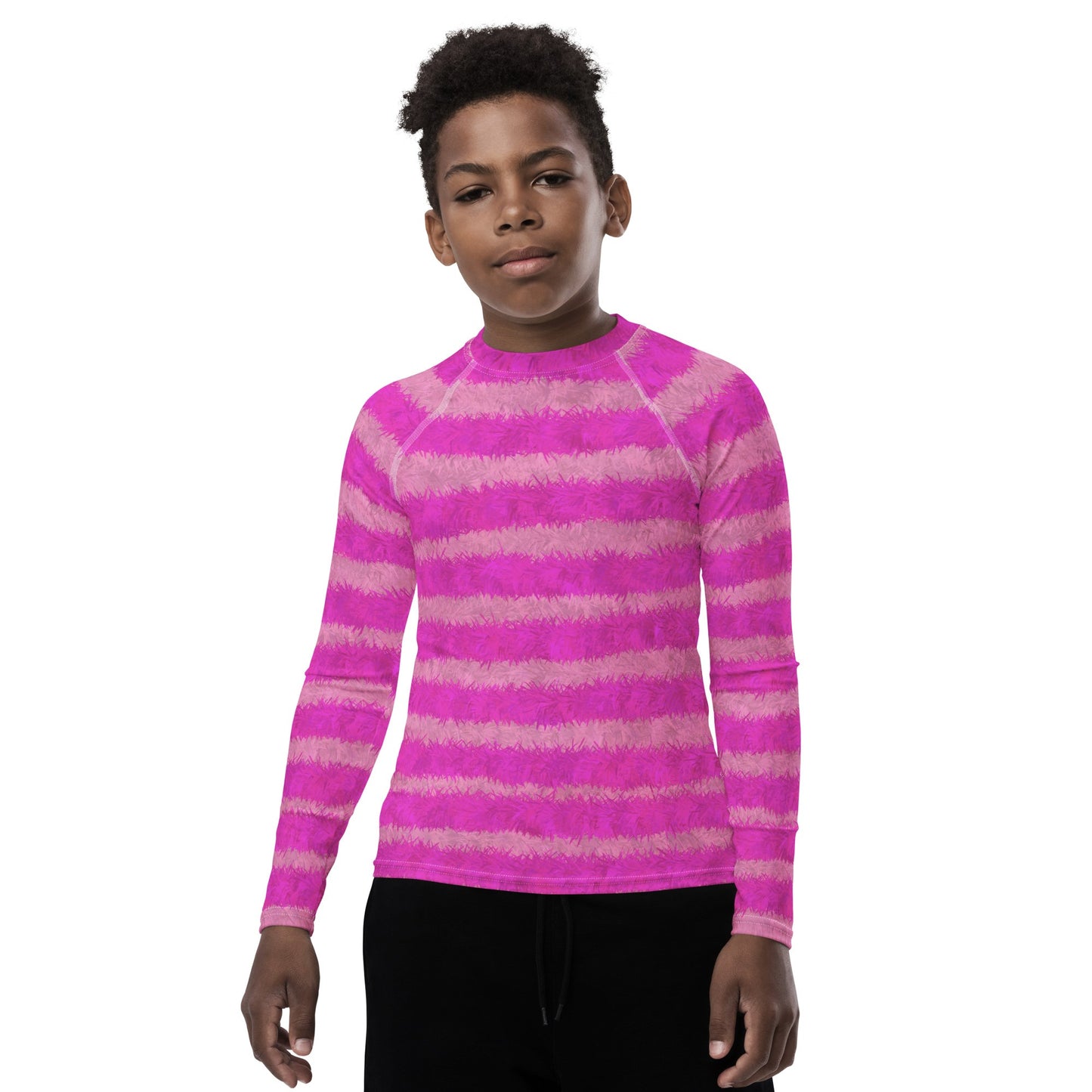 Cheshire Cat Inspired Fur Print Youth Rash Guard