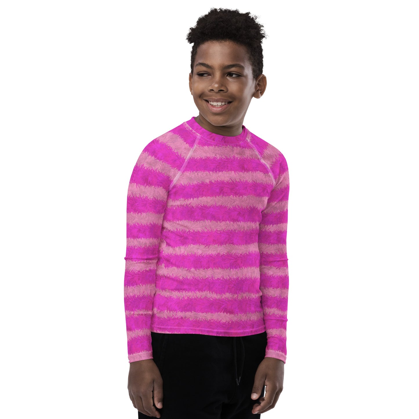 Cheshire Cat Inspired Fur Print Youth Rash Guard