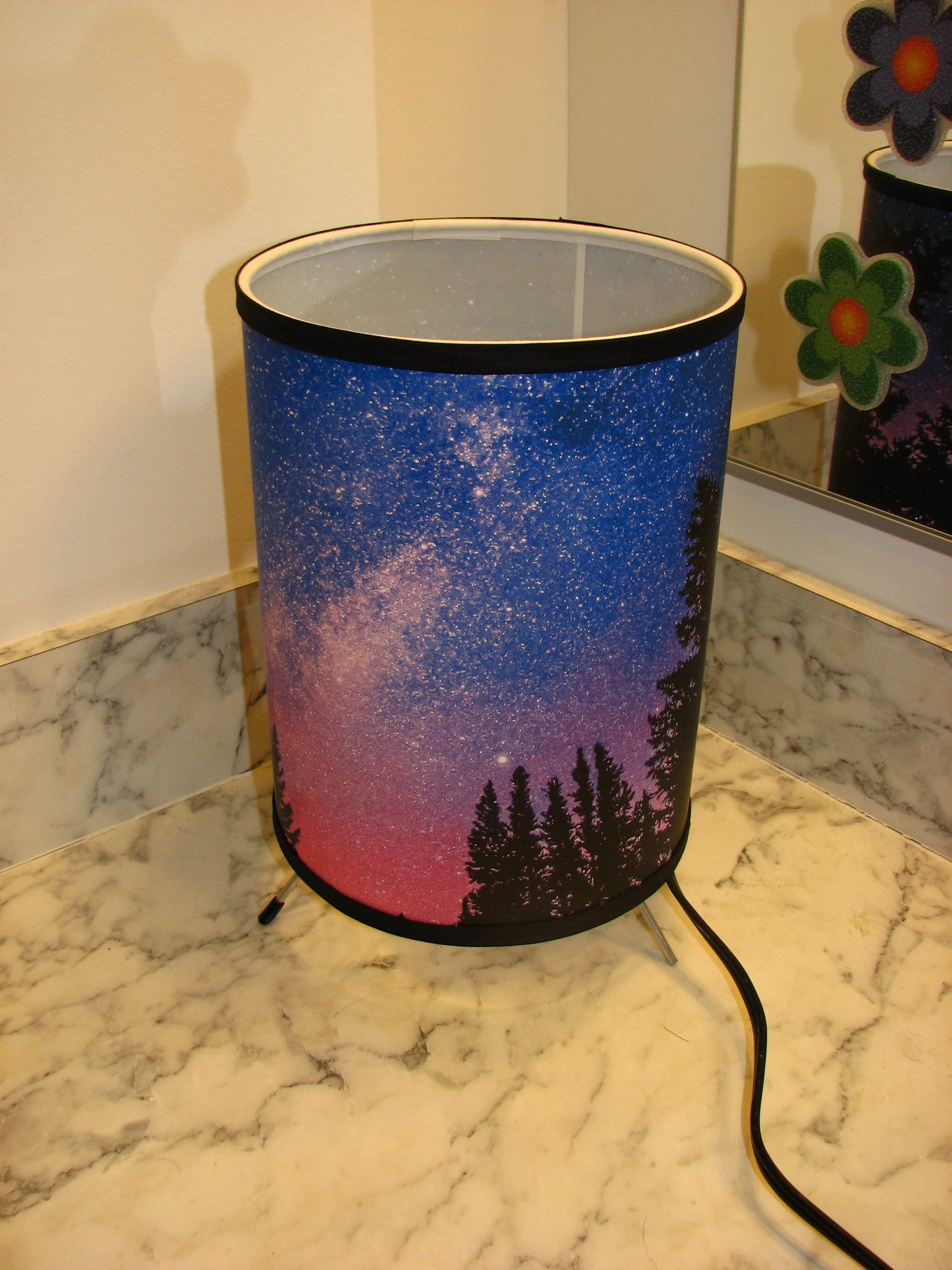 Vibrant Milky Way Printed Tripod Lamp