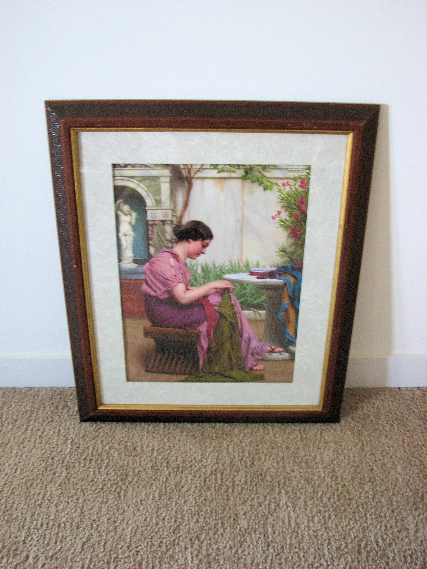 A Seamstress by John William Godward Photo Paper Poster