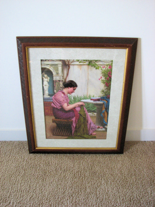 A Seamstress by John William Godward Photo Paper Poster