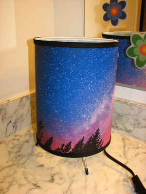 Vibrant Milky Way Printed Tripod Lamp