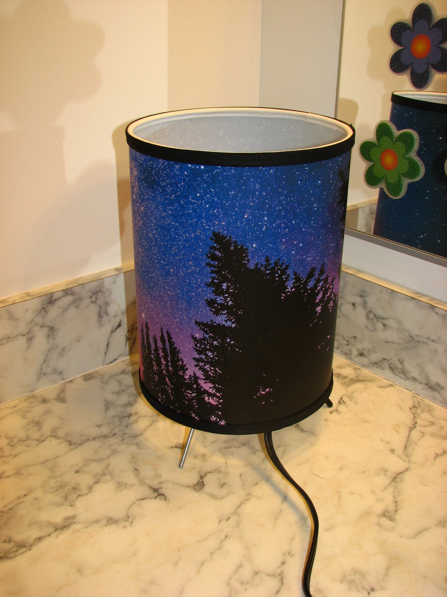 Vibrant Milky Way Printed Tripod Lamp