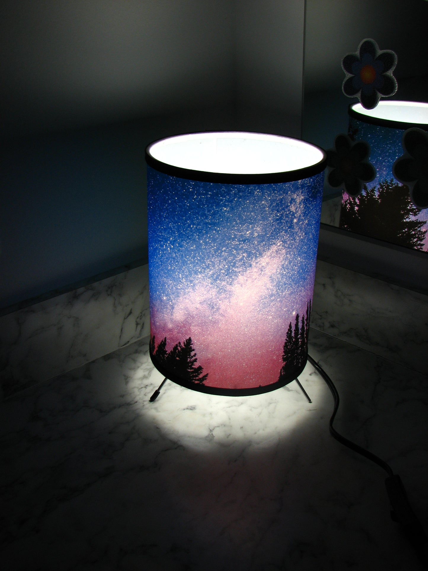 Vibrant Milky Way Printed Tripod Lamp