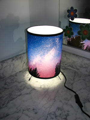 Vibrant Milky Way Printed Tripod Lamp