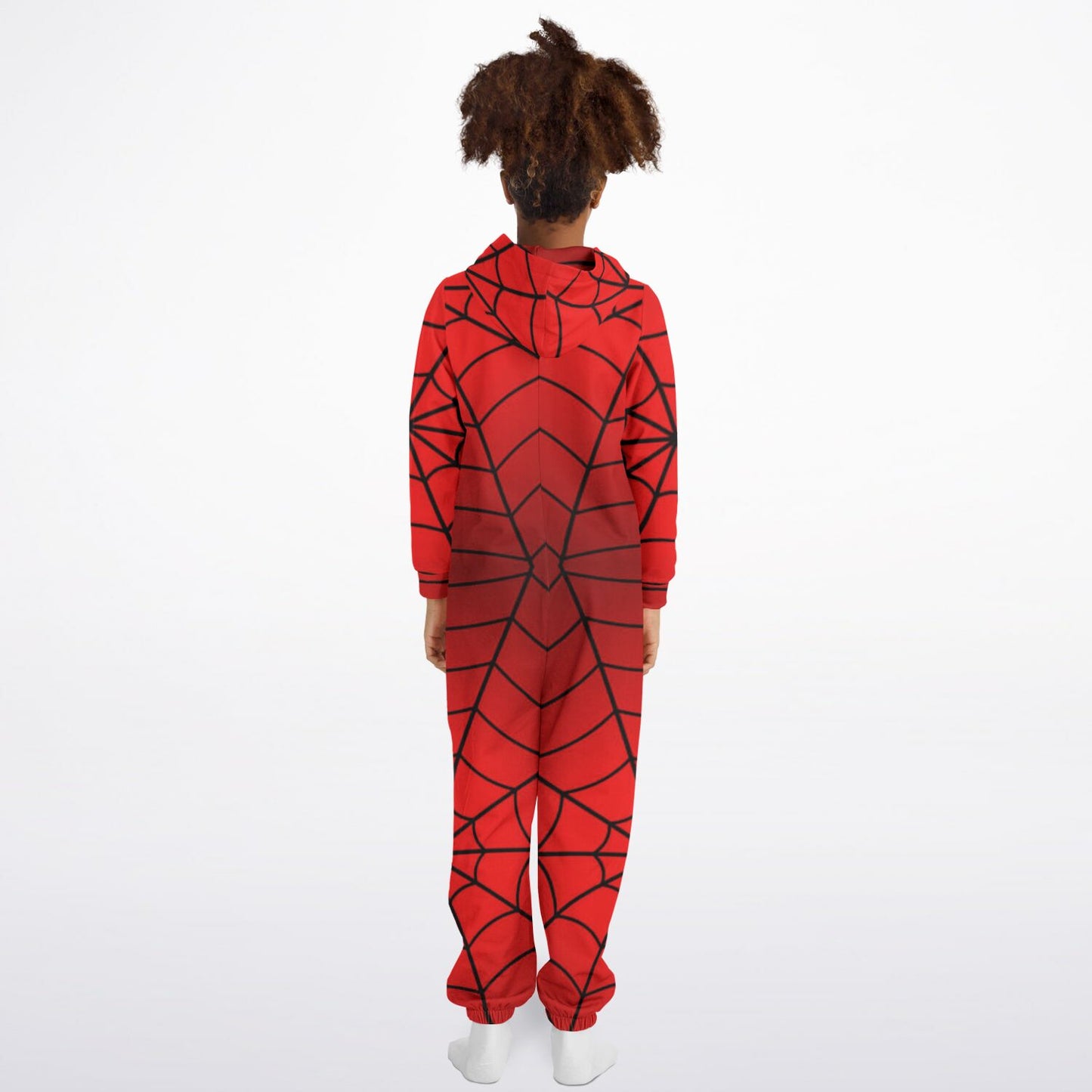 Crimson Spider Web Kids' Jumpsuit