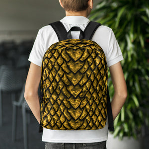 Gold Dragon Scale Backpack