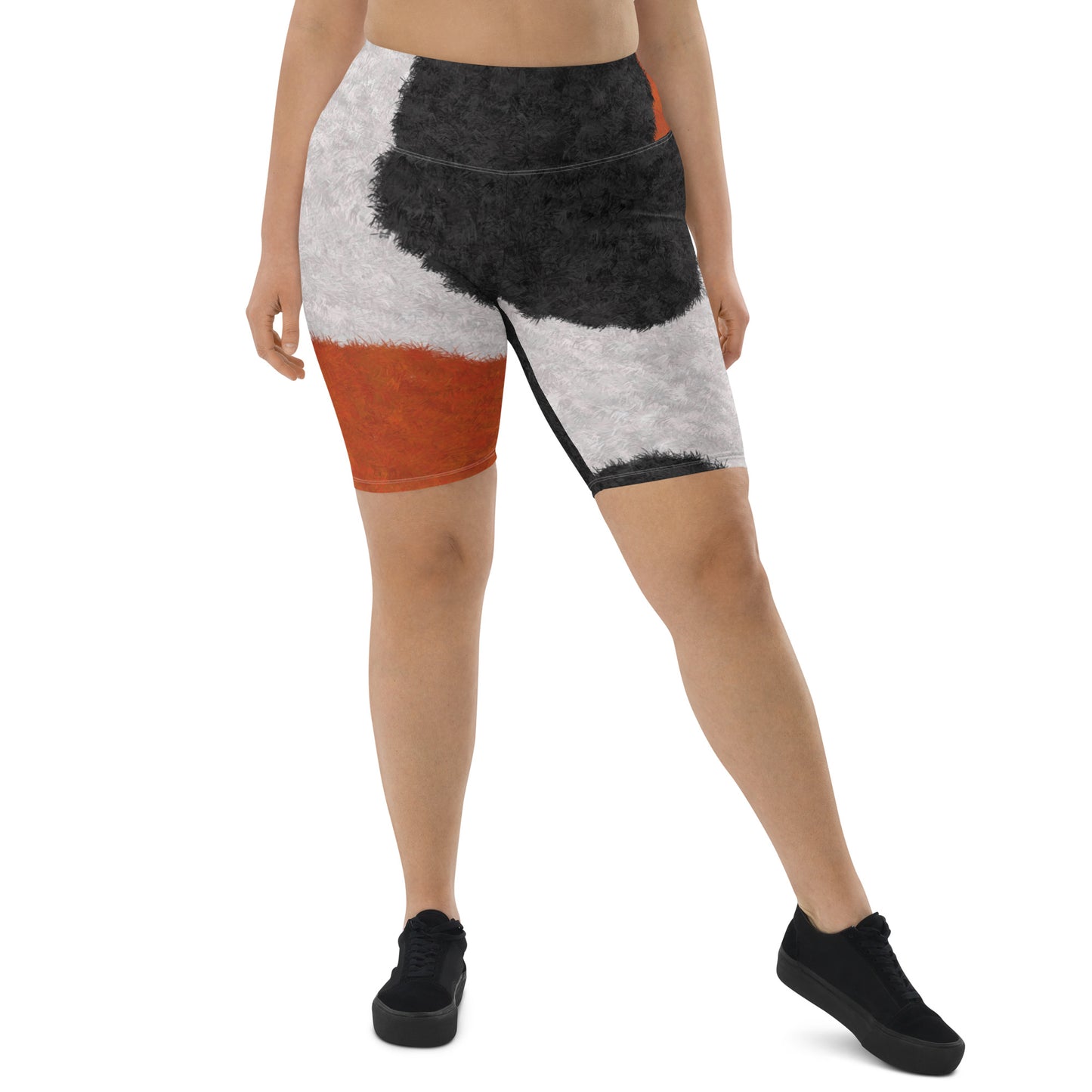 Calico Cat fur Print Biker Shorts