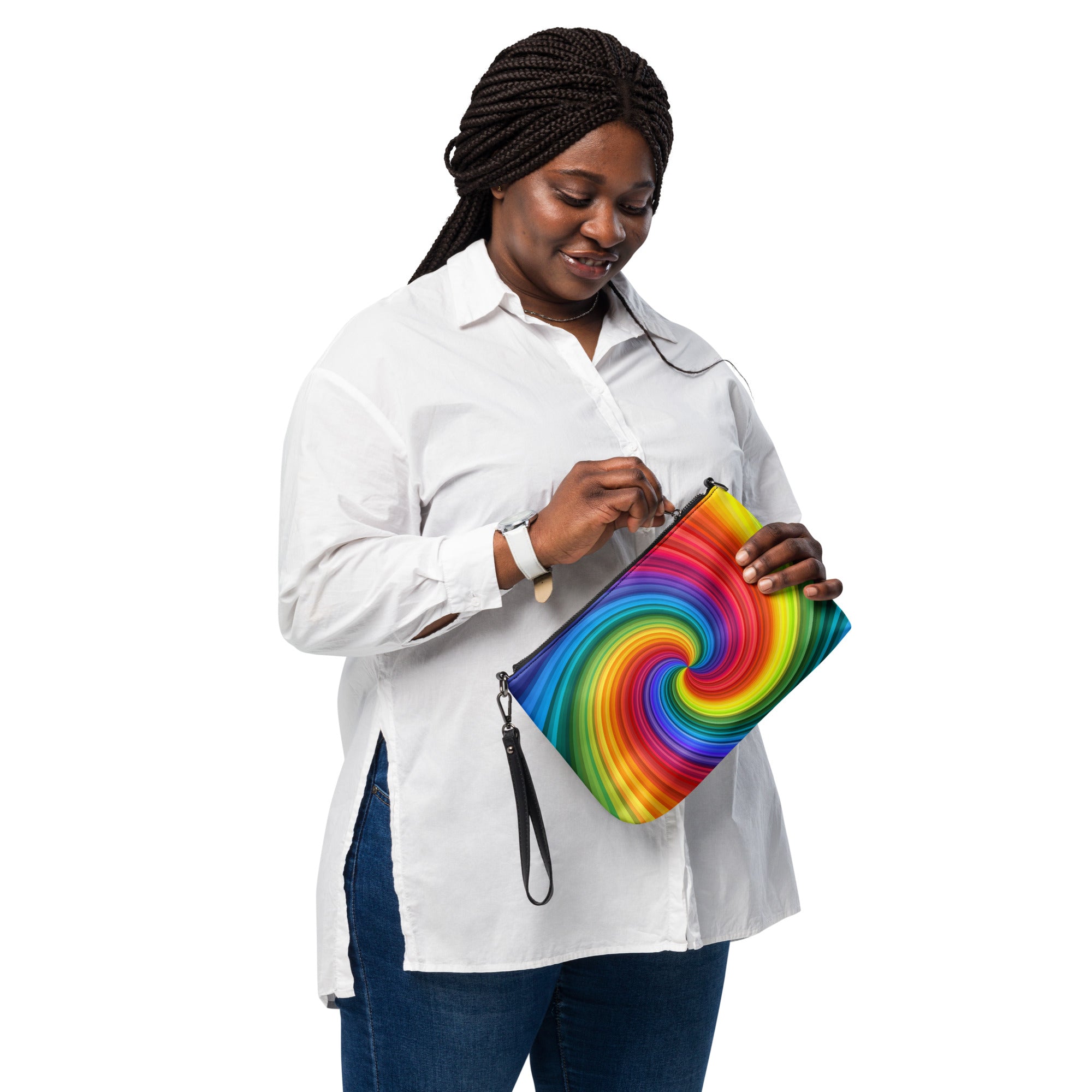 Rainbow Swirl Tie Dye Crossbody Bag