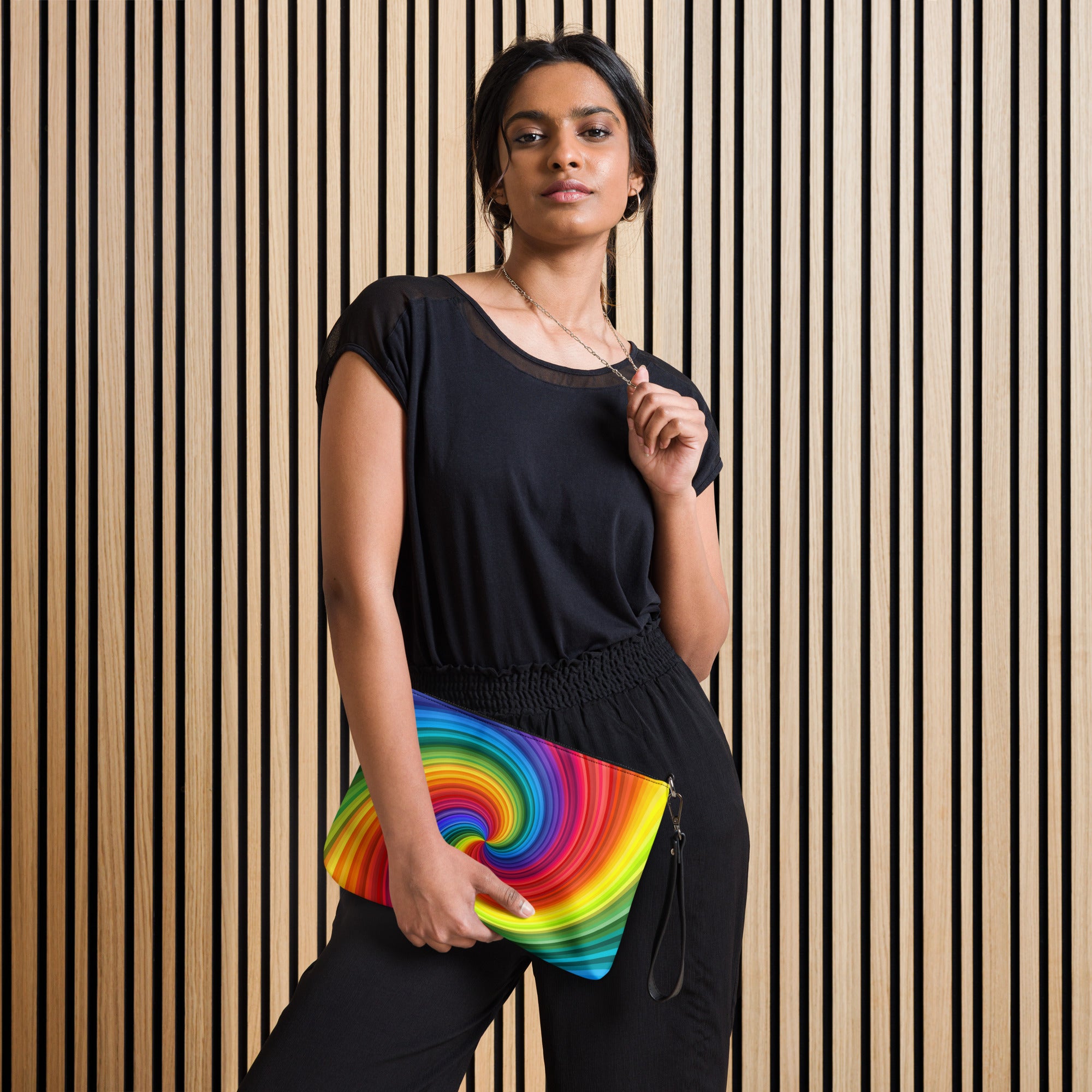 Rainbow Swirl Tie Dye Crossbody Bag