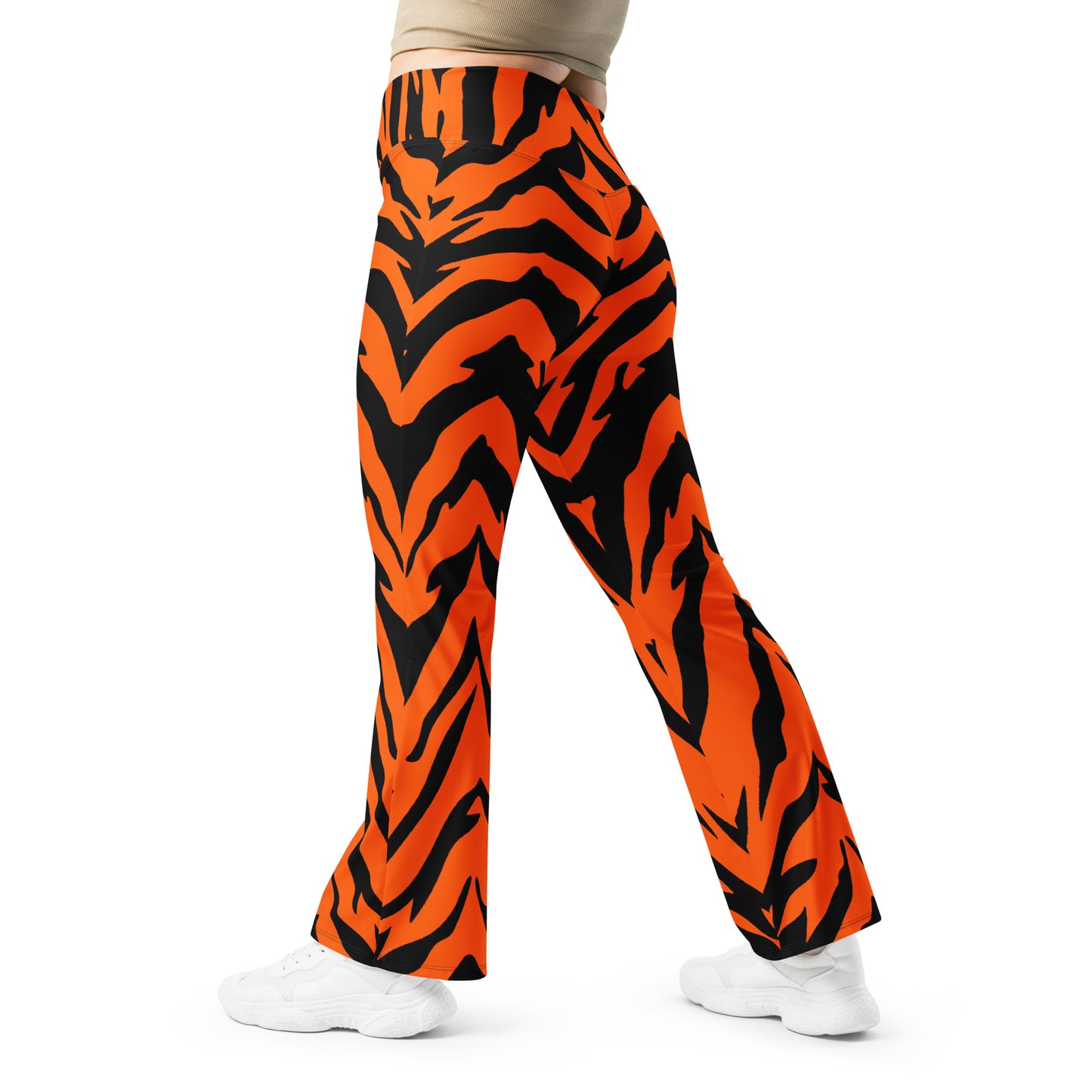 Bengal Tiger Stripe Flare Leggings