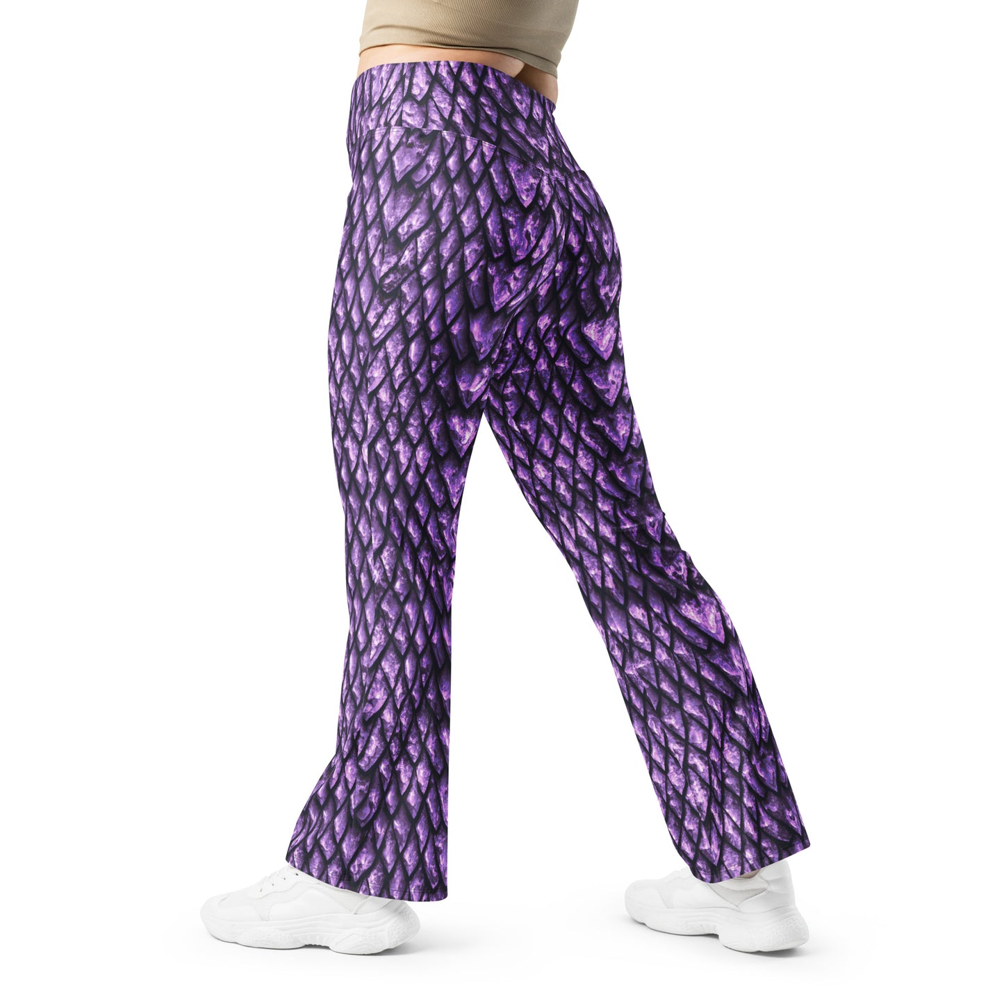 Amethyst Dragon Scale Flare Leggings