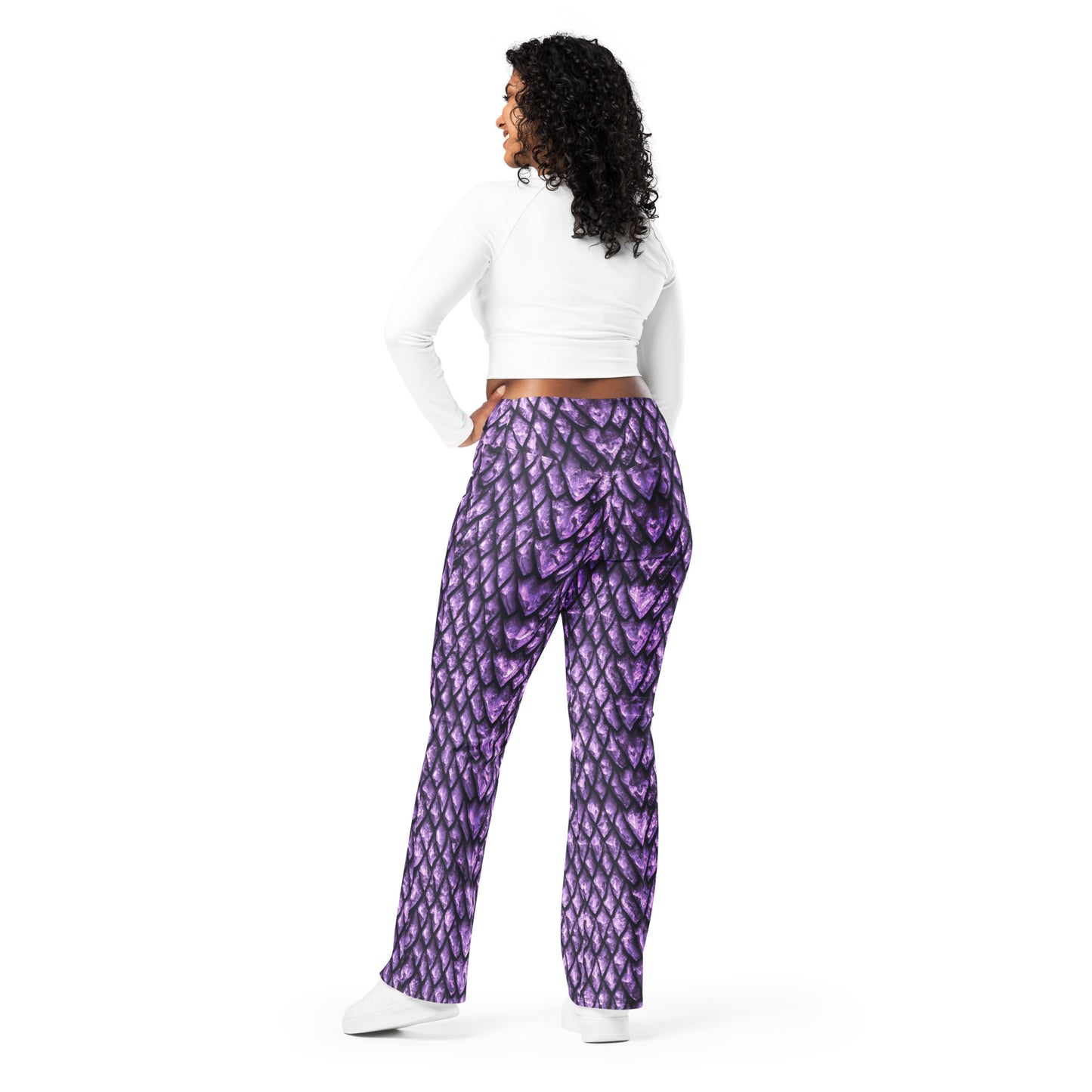 Amethyst Dragon Scale Flare Leggings