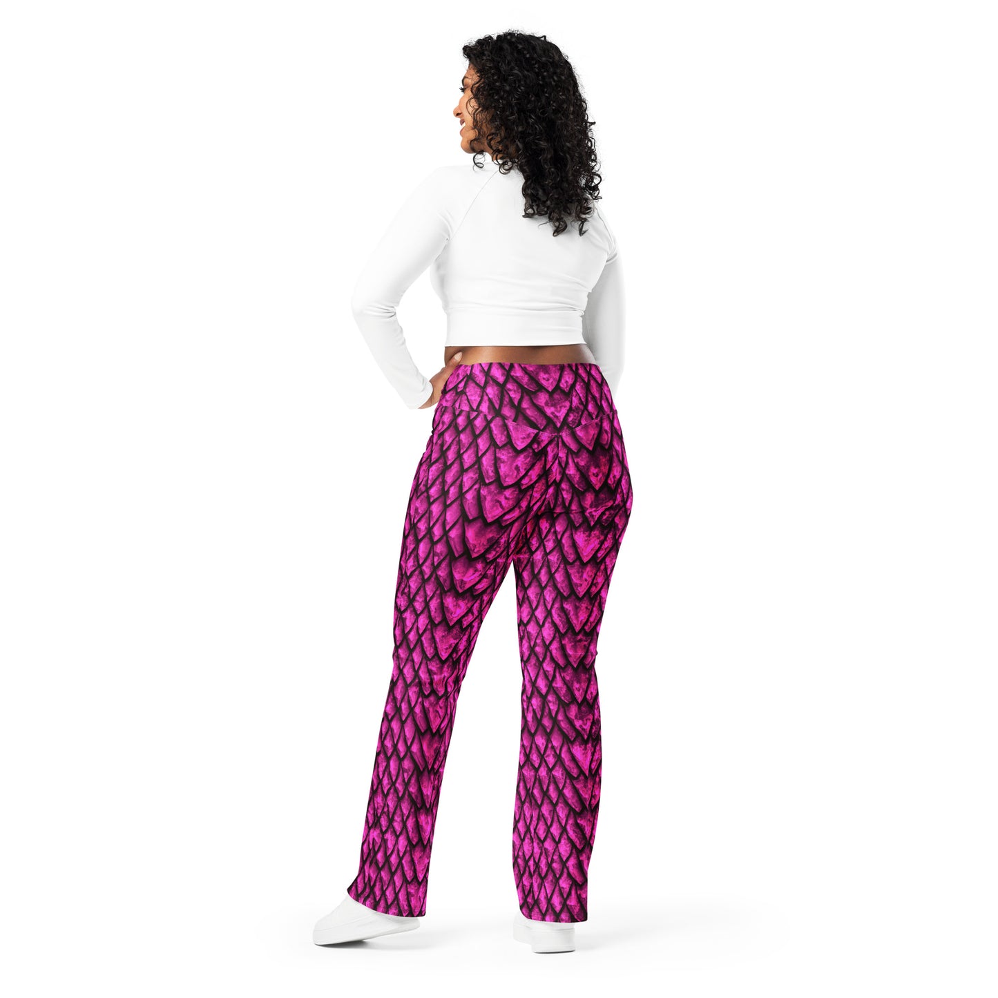 Tourmaline Dragon Scale Flare Leggings