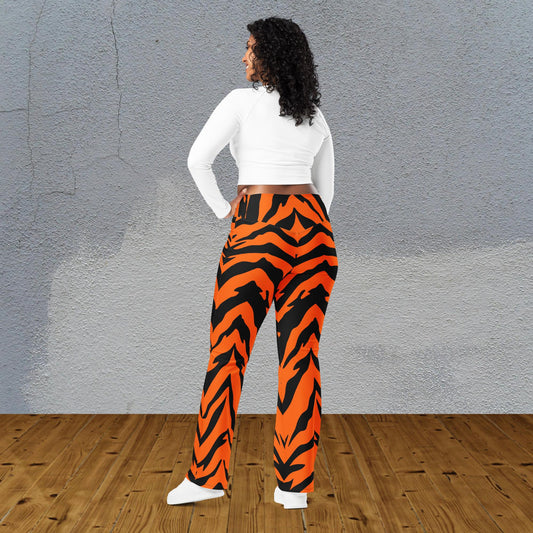 Bengal Tiger Stripe Flare Leggings