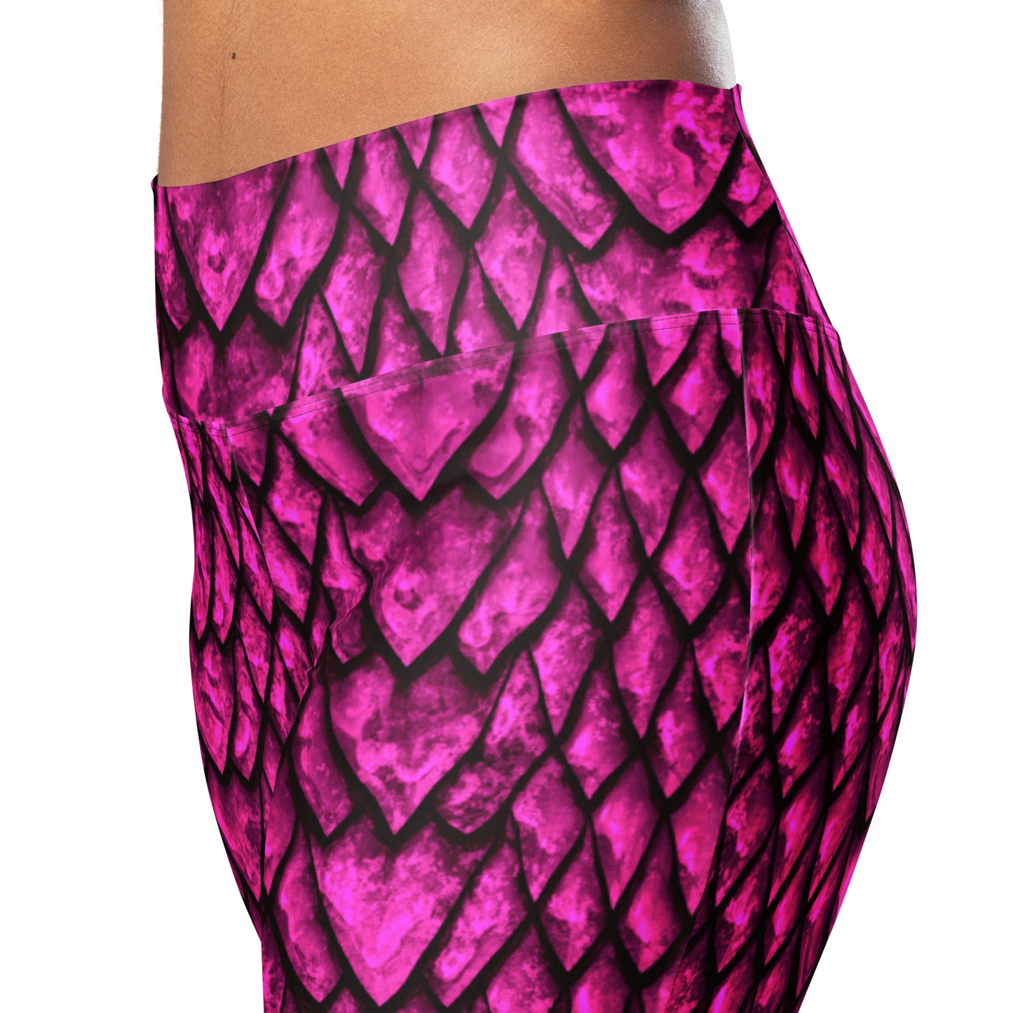 Tourmaline Dragon Scale Flare Leggings