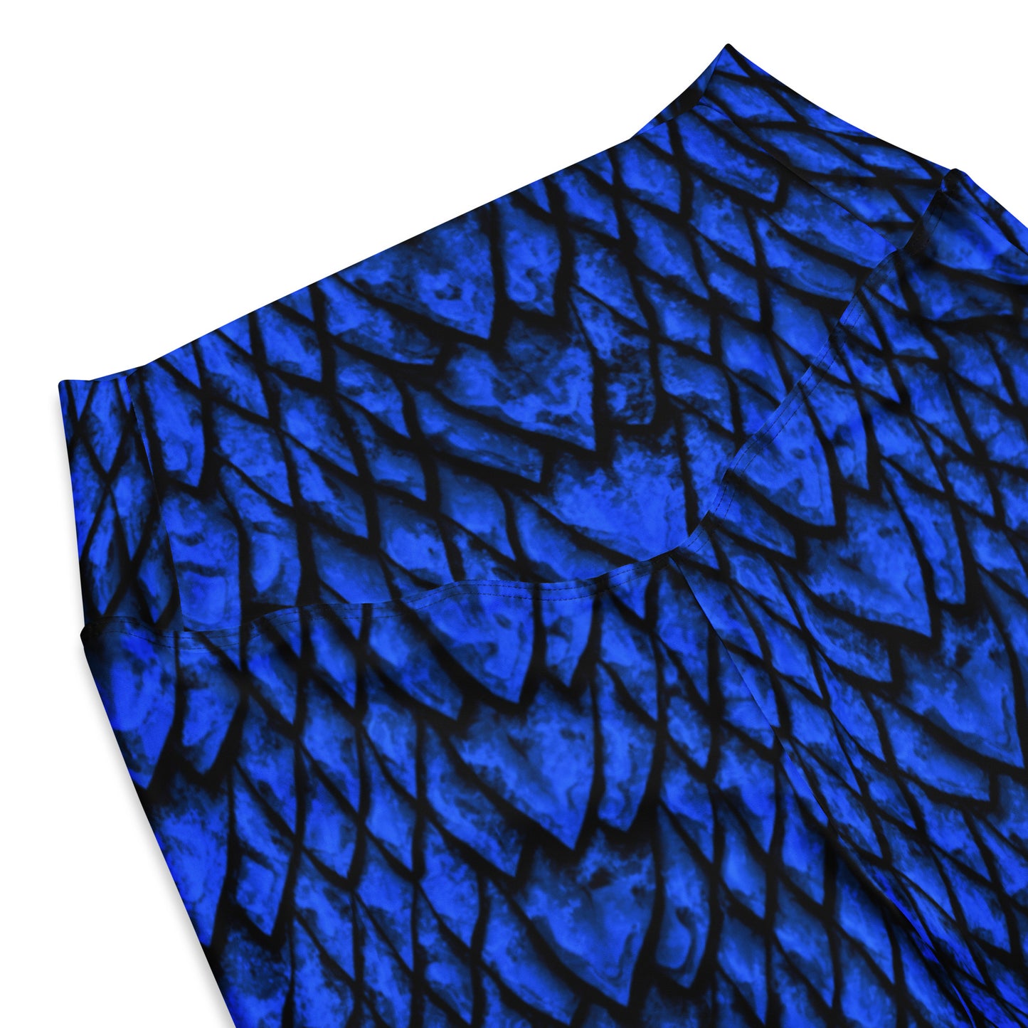 Sapphire Dragon Scale Flare Leggings