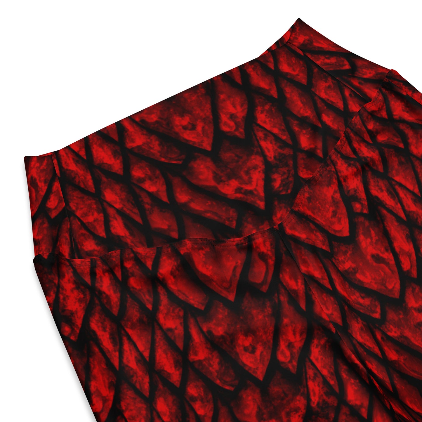 Ruby Dragon Scale Flare Leggings