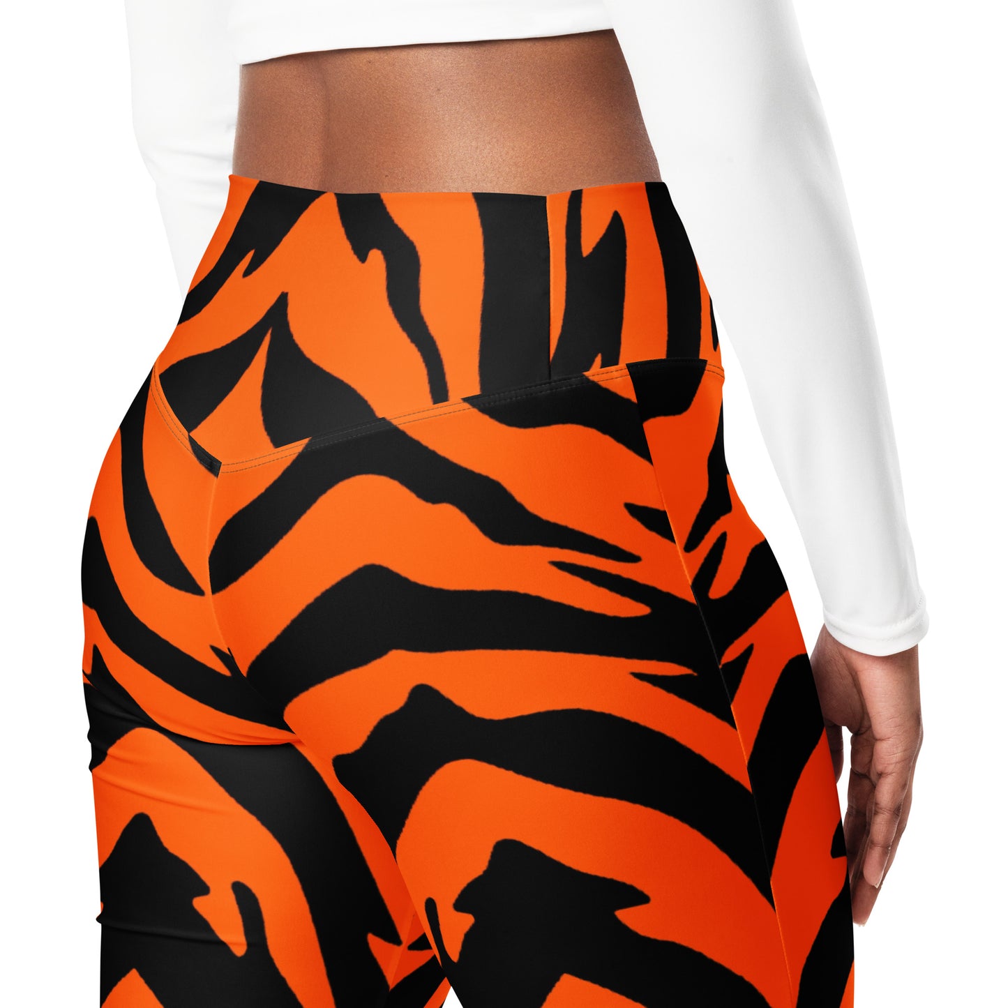 Bengal Tiger Stripe Flare Leggings