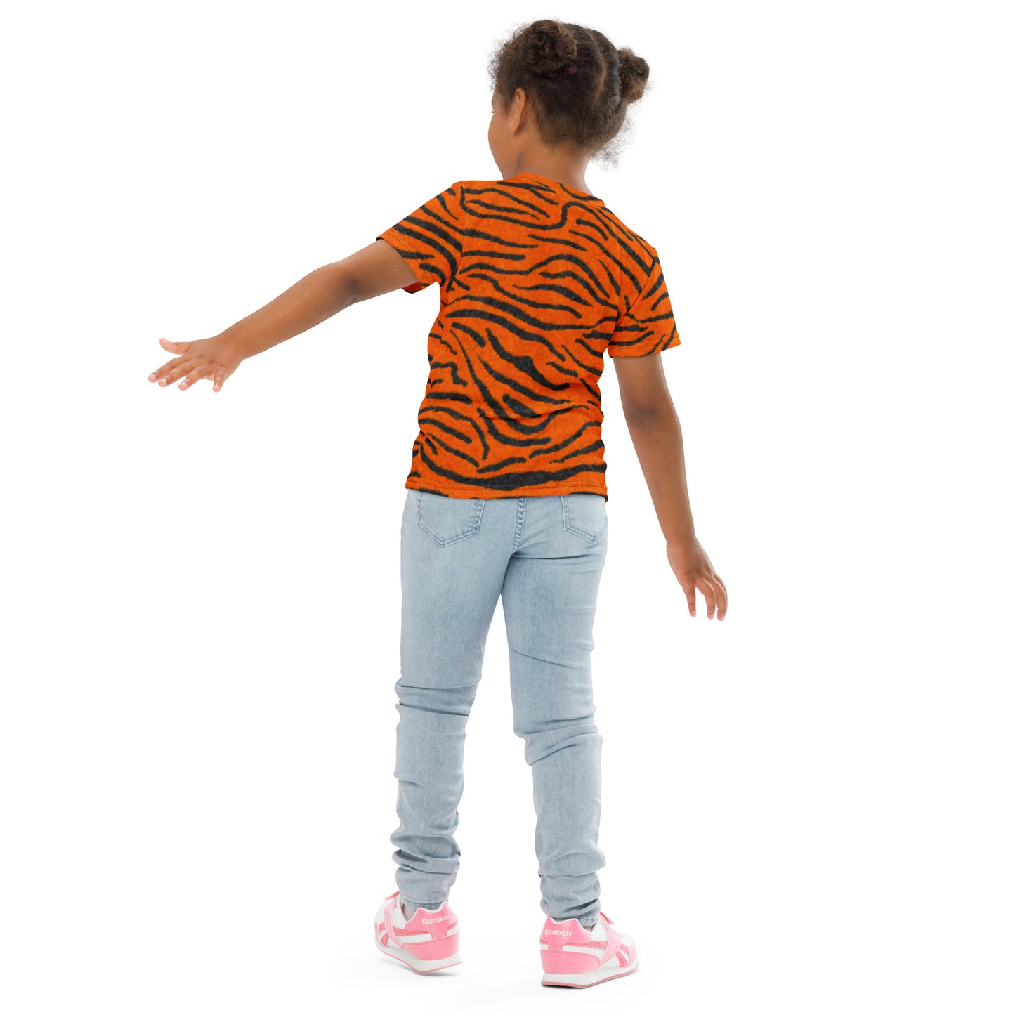 Fuzzy Tiger Stripe Print Kids' T-shirt