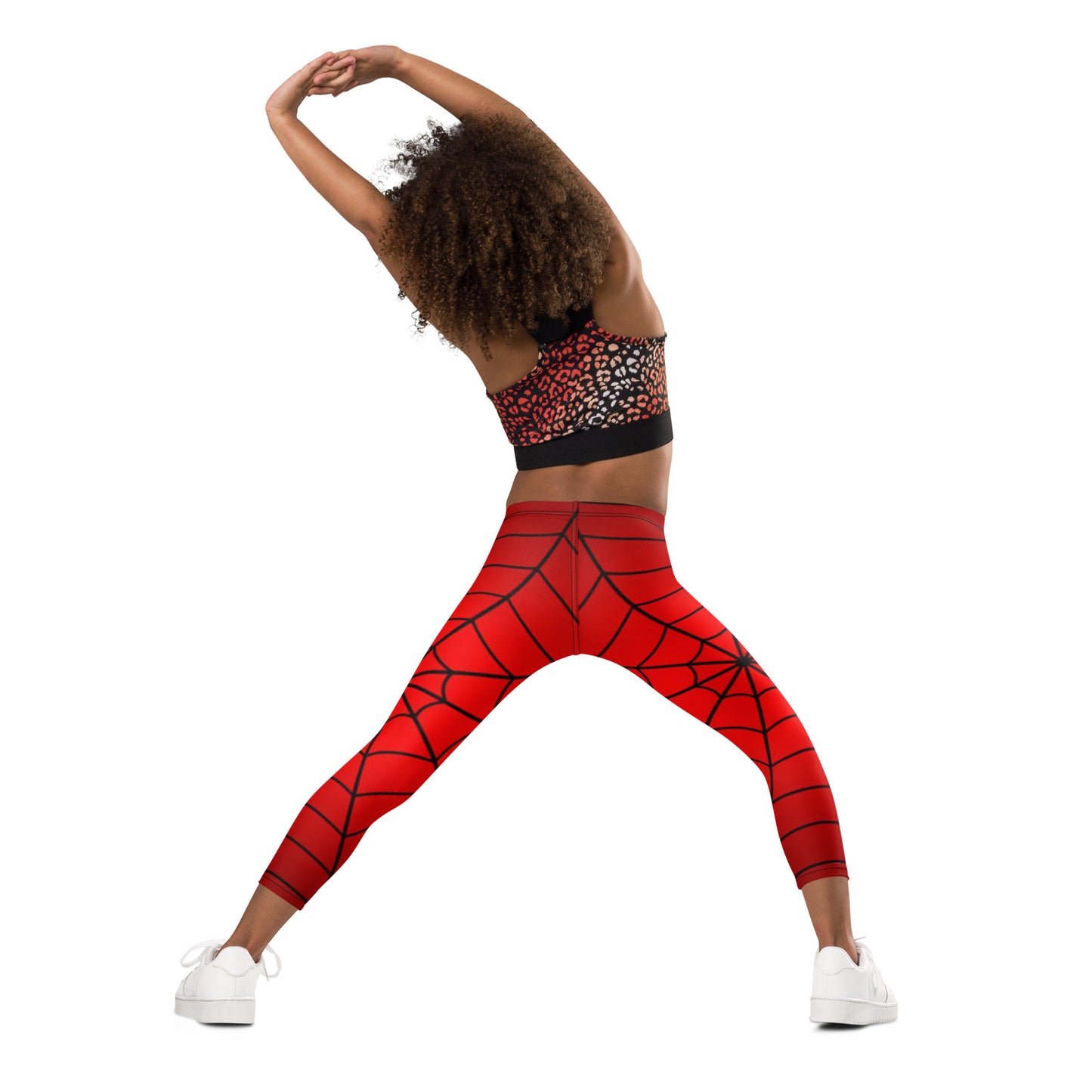 Crimson Spider Web Kids' Leggings