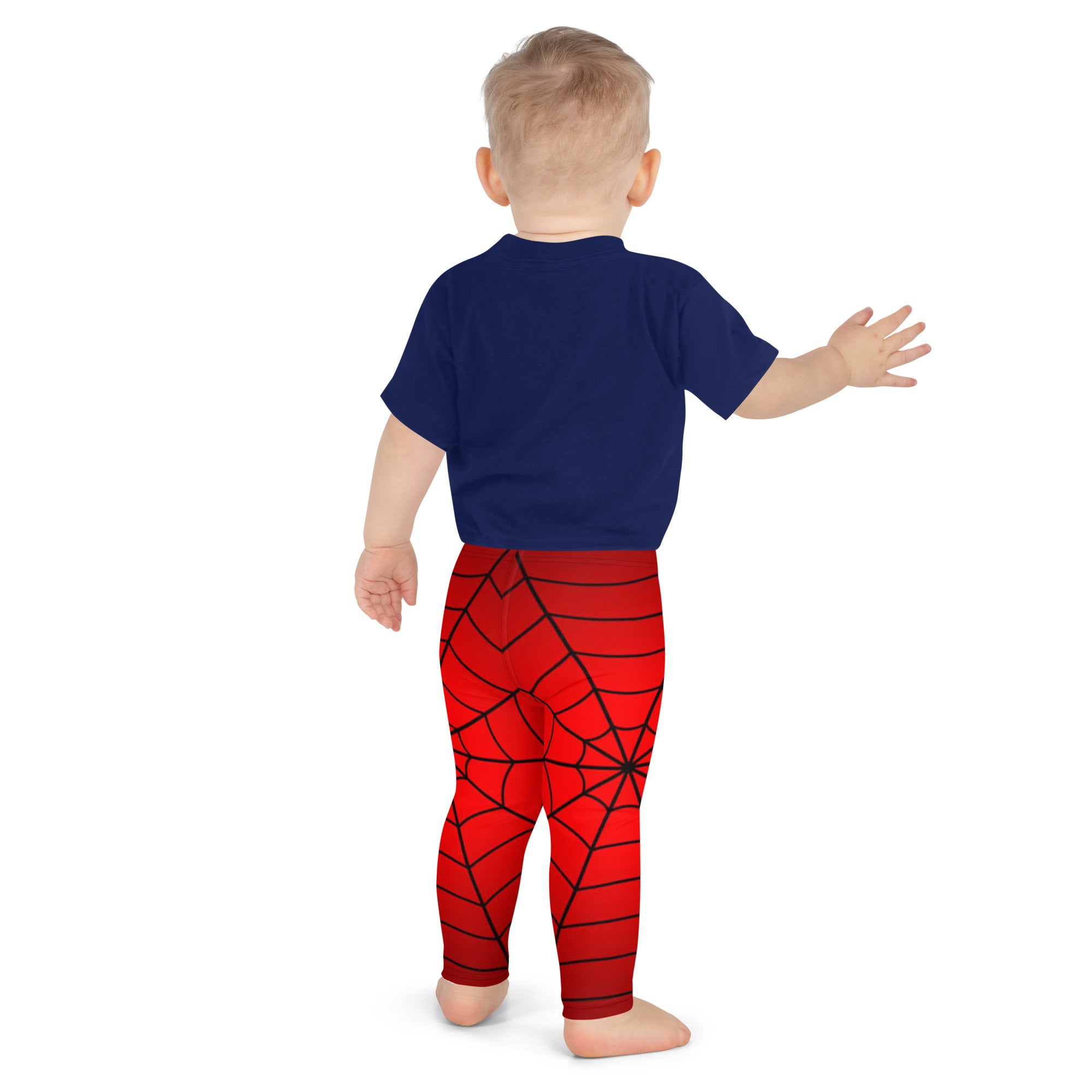 Crimson Spider Web Kids' Leggings
