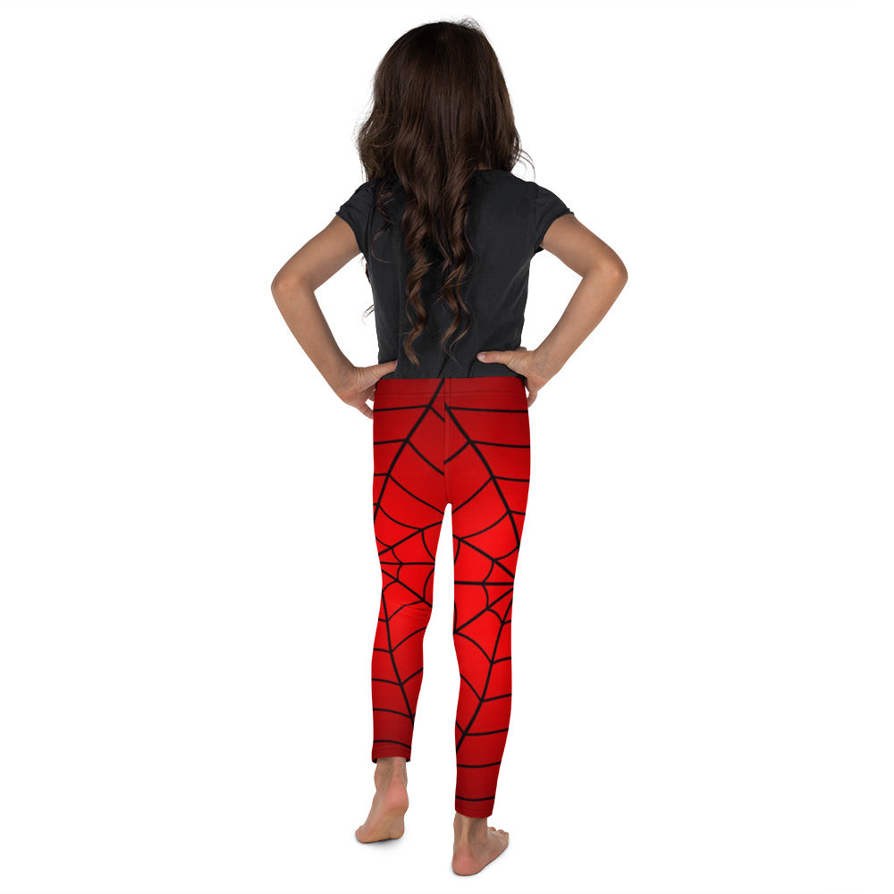 Crimson Spider Web Kids' Leggings