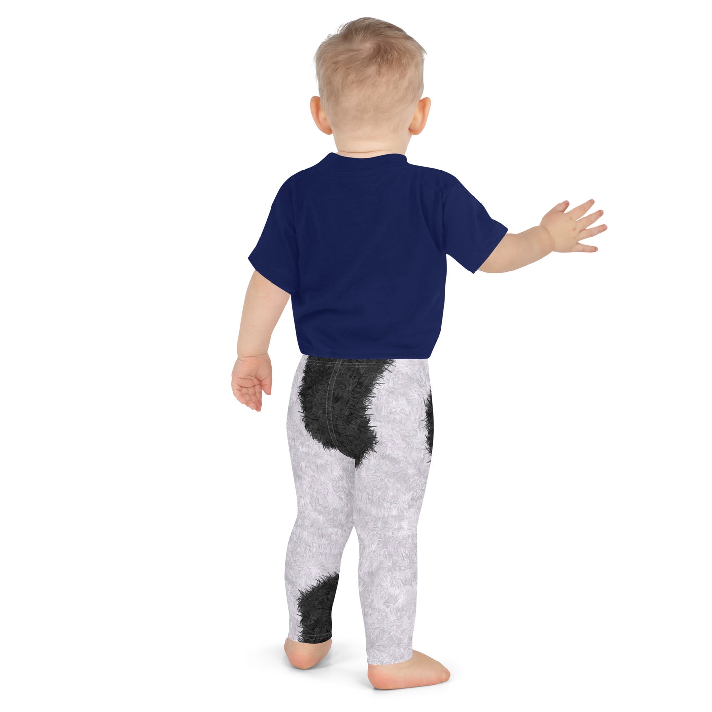 Black and White Fur Print Kids' Leggings