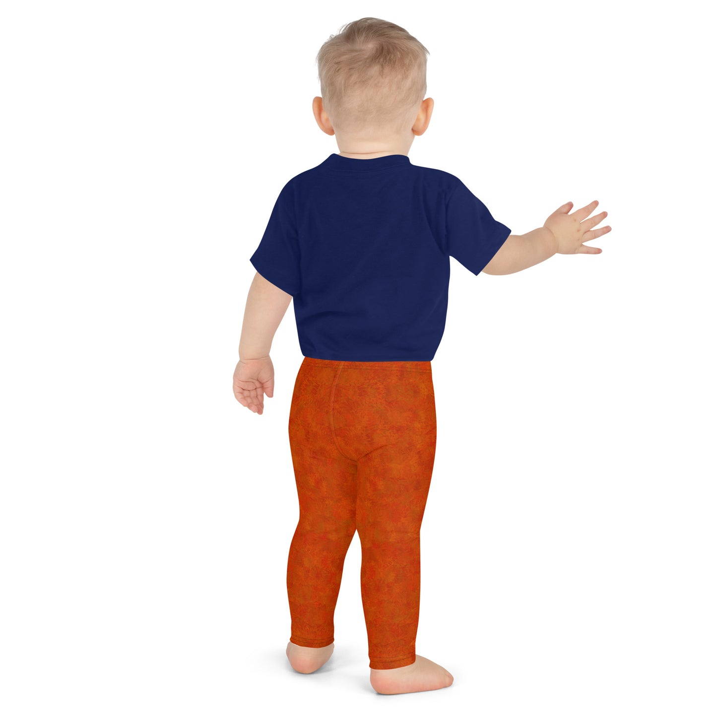 Orange Cat Fur Print Kids' Leggings