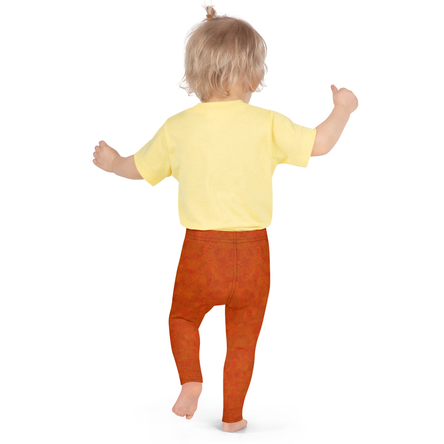 Orange Cat Fur Print Kids' Leggings