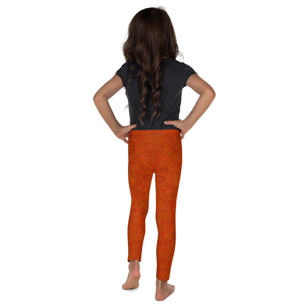 Orange Cat Fur Print Kids' Leggings