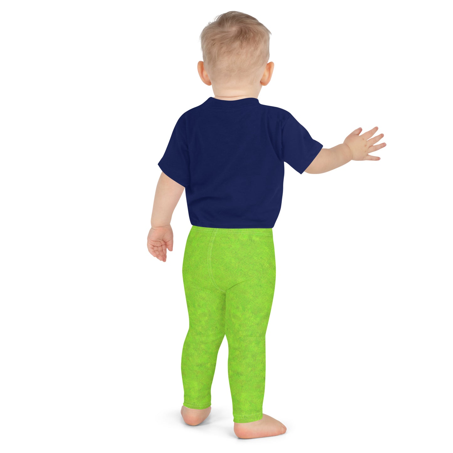 Green Fur Print Kids' Leggings